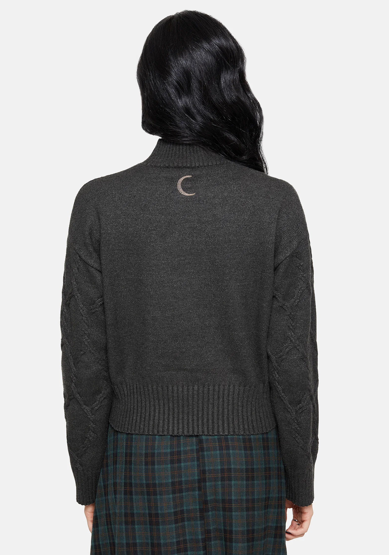 Abellona Embroidered Cable Knit Jumper - Image 3