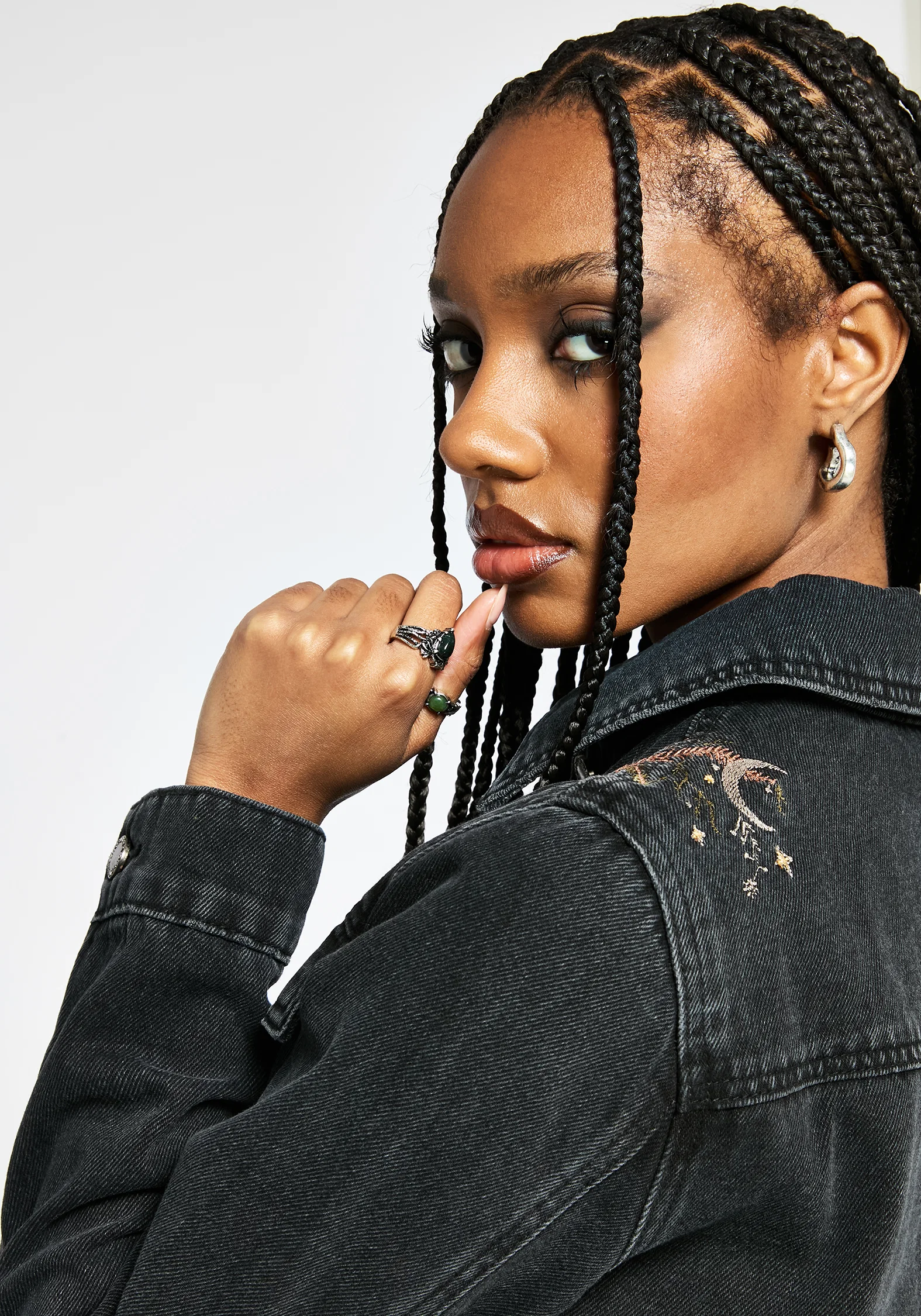Abellona Embroidered Denim Jacket - Image 2