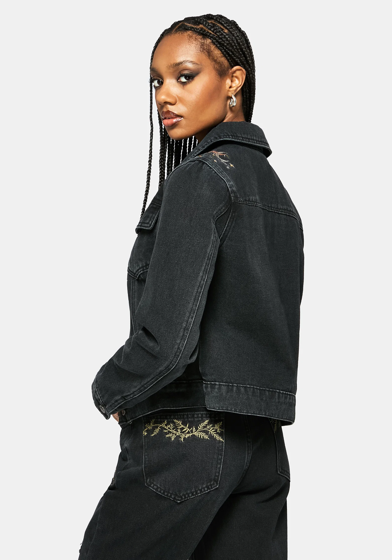 Abellona Embroidered Denim Jacket - Image 3