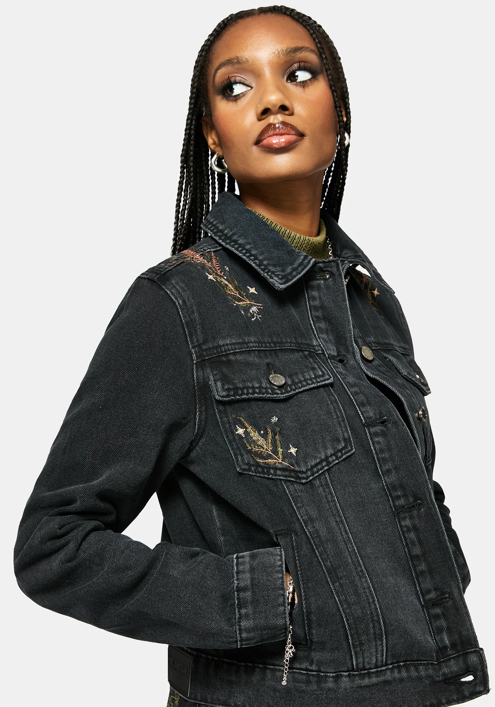 Abellona Embroidered Denim Jacket - Image 7