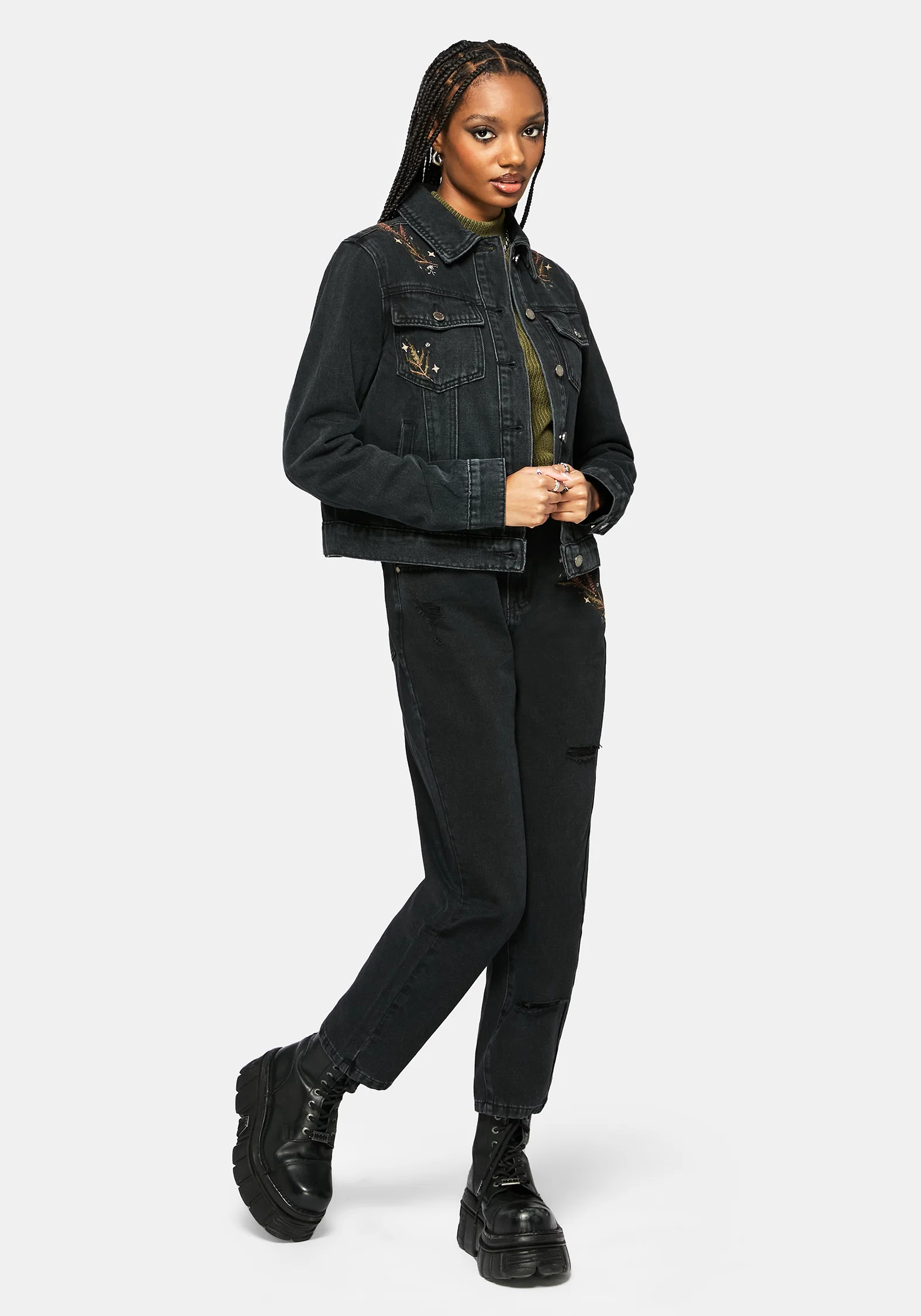 Abellona Embroidered Denim Jacket - Image 8