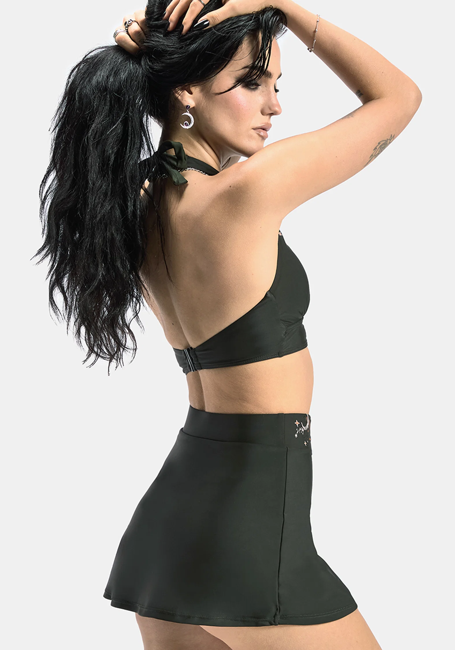 Abellona Embroidered Faux Wrap Swim Skirt - Image 4