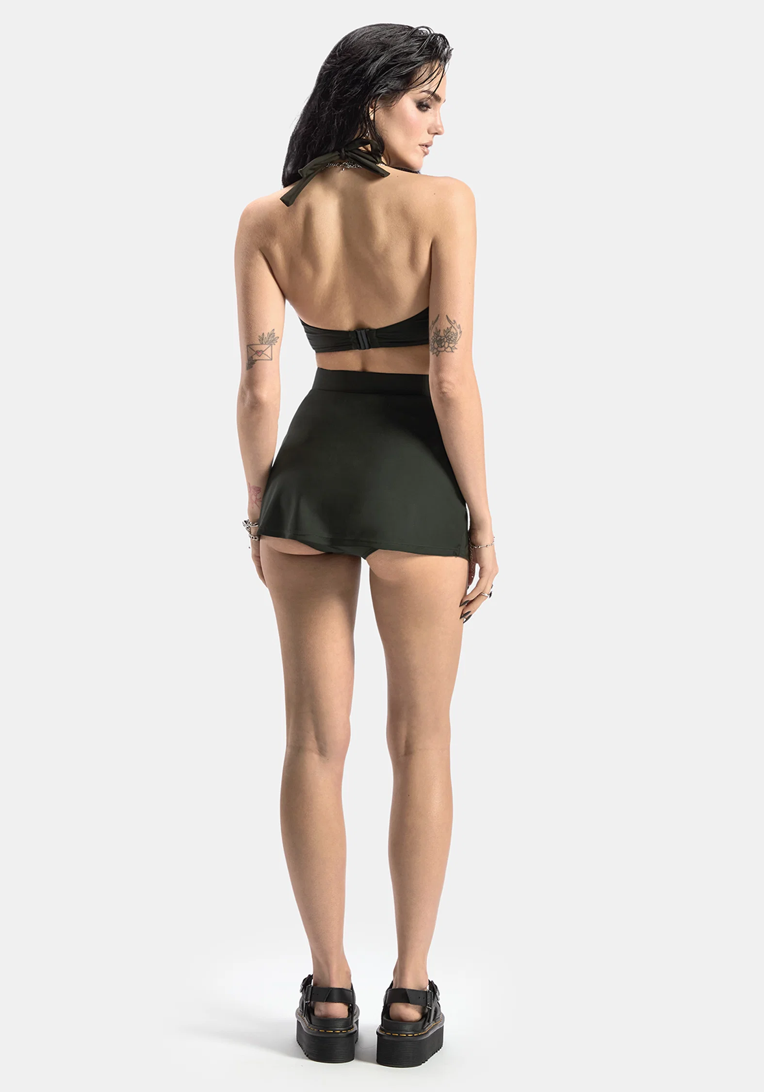 Abellona Embroidered Faux Wrap Swim Skirt - Image 7
