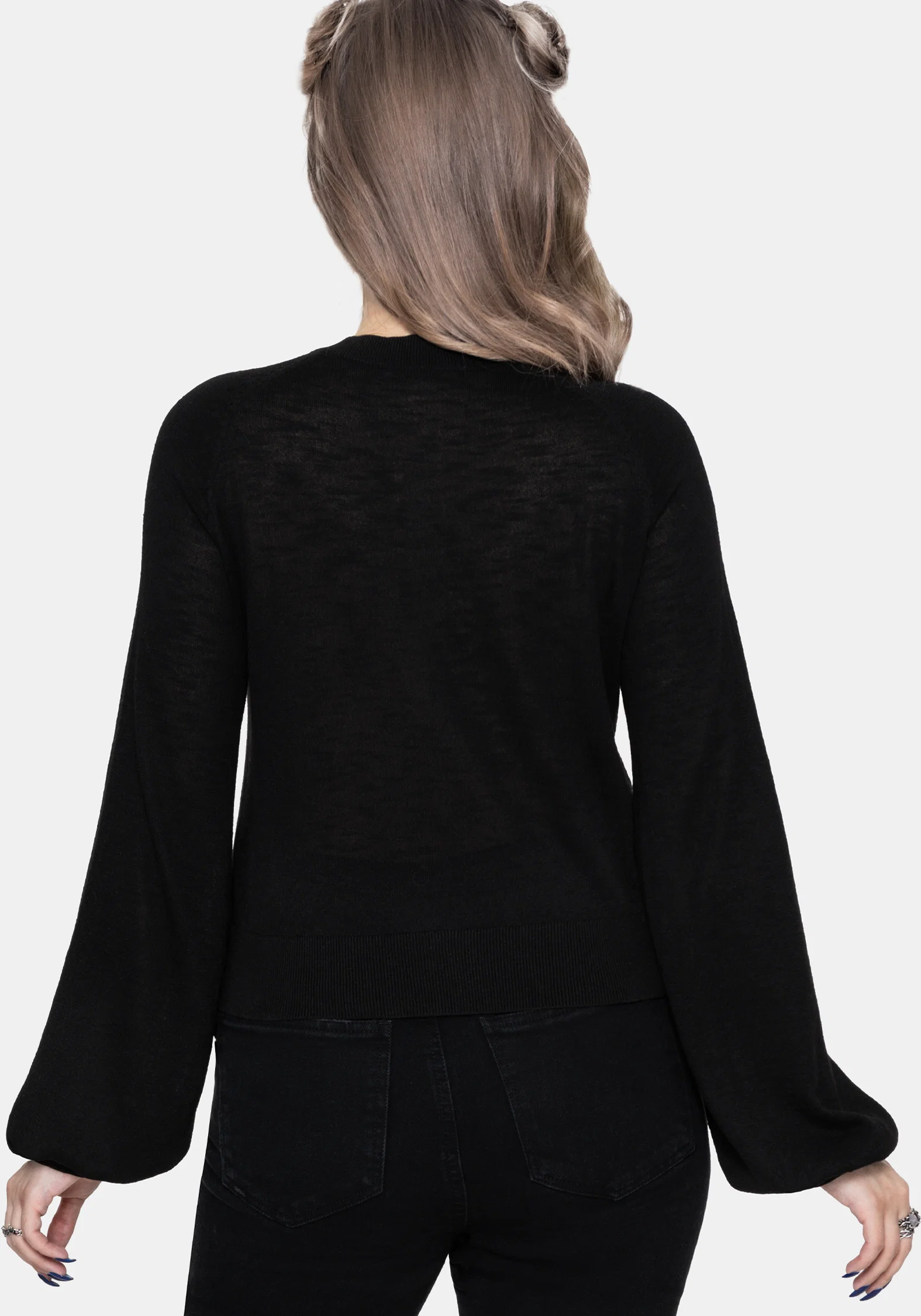 Abellona Lightweight Fine Embroidered Knit Cardigan - Image 3