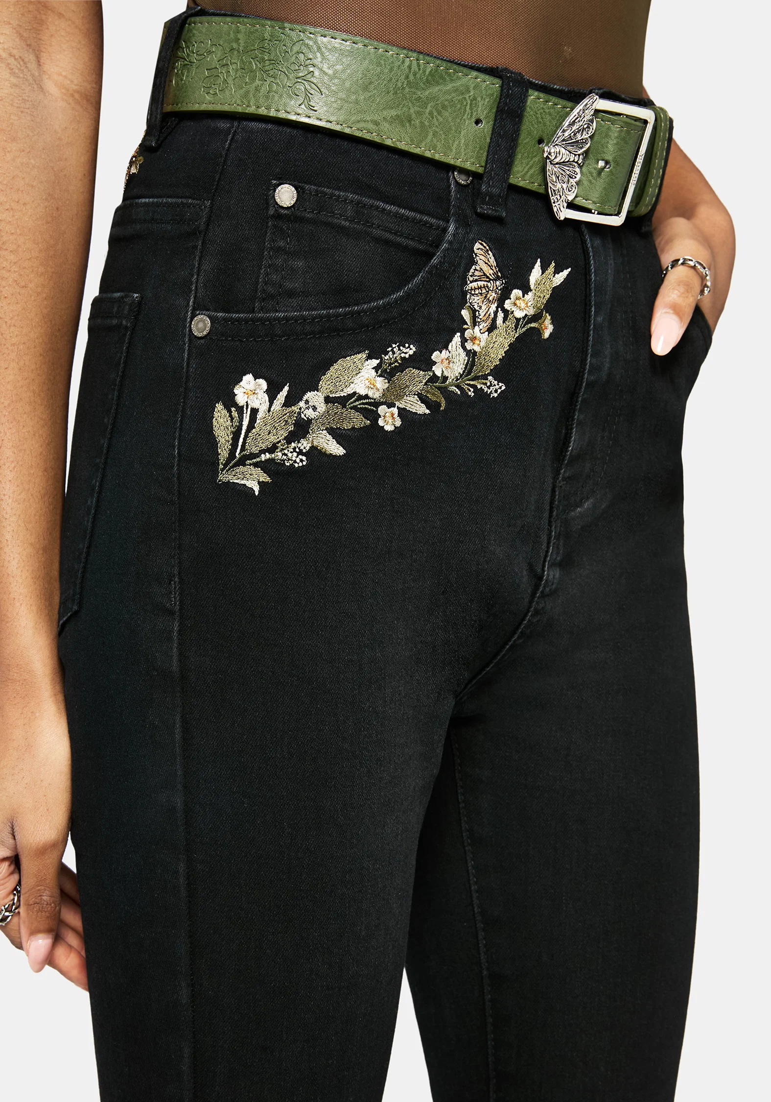 Abundance Embroidered Denim Skinny Jean - Image 2