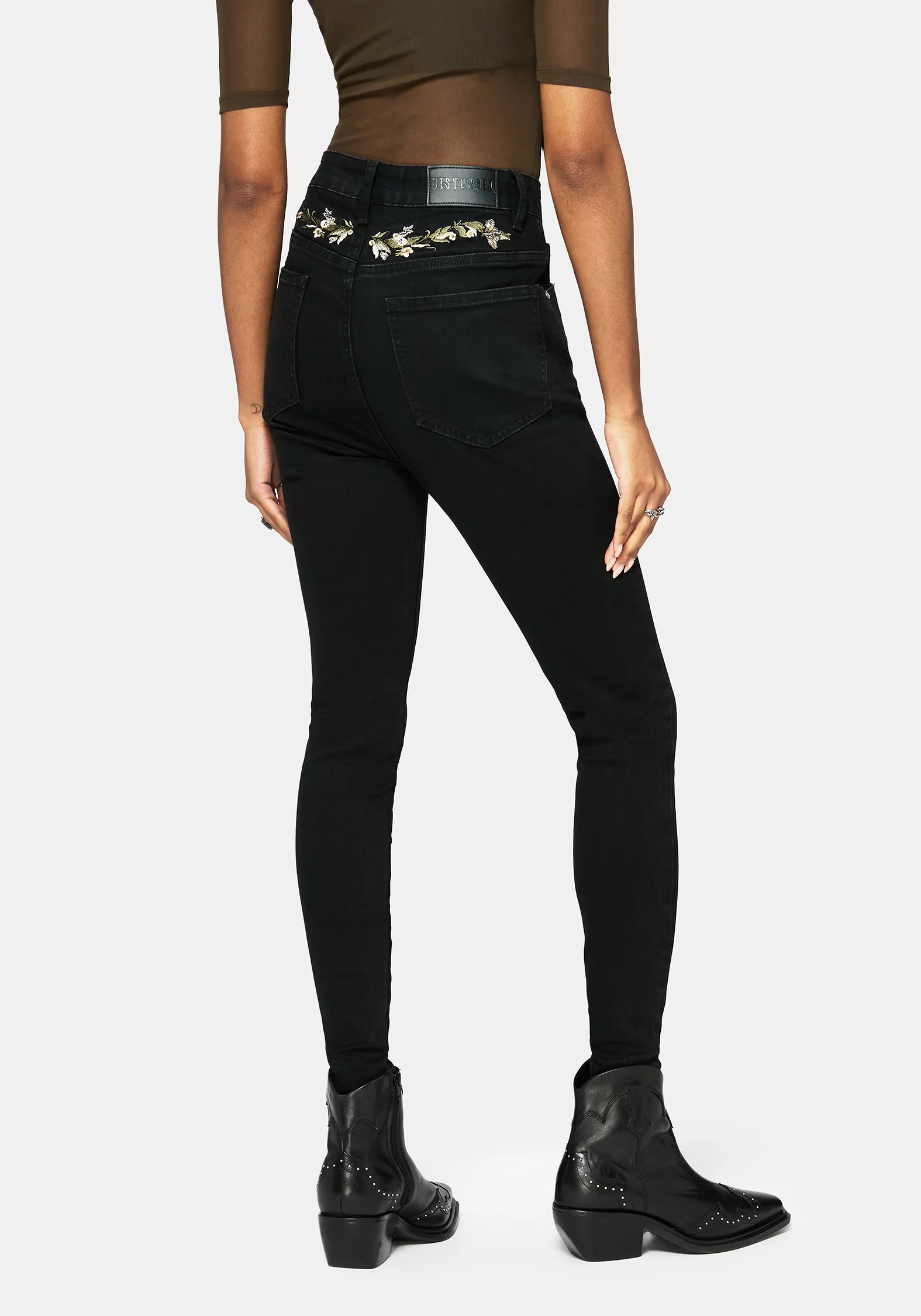 Abundance Embroidered Denim Skinny Jean - Image 3