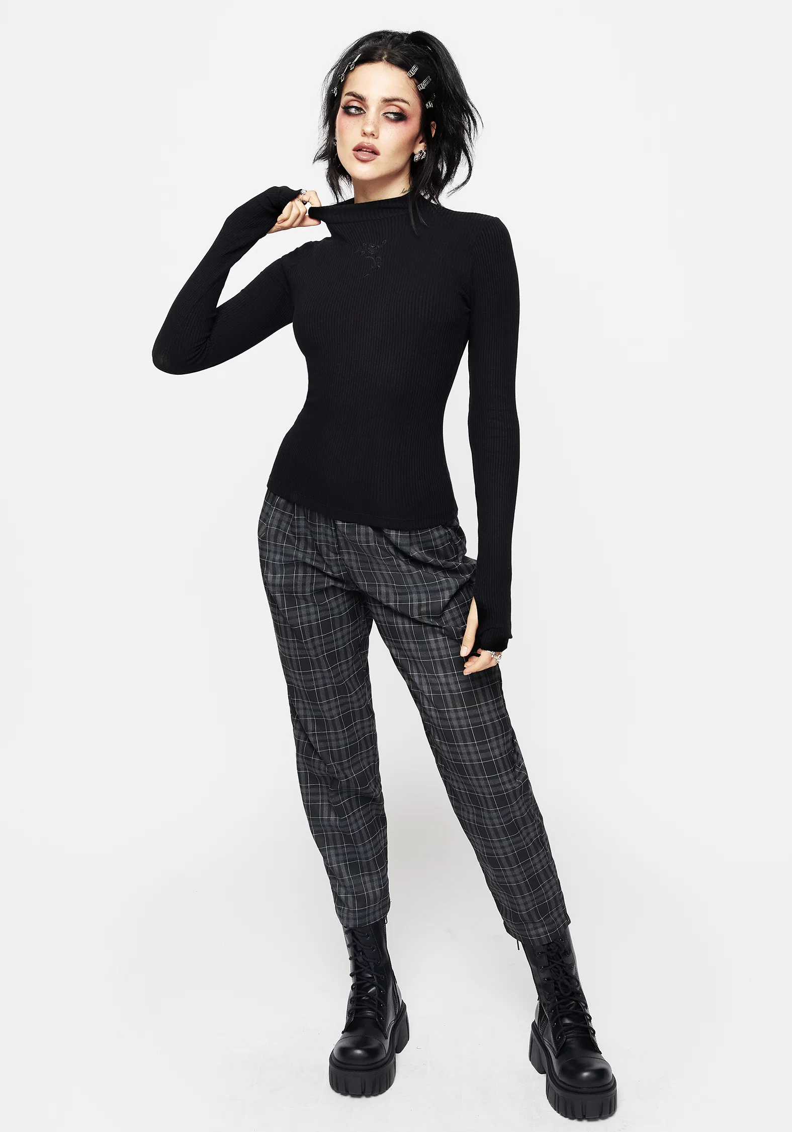 Adonia High Neck Ribbed Top - Image 5
