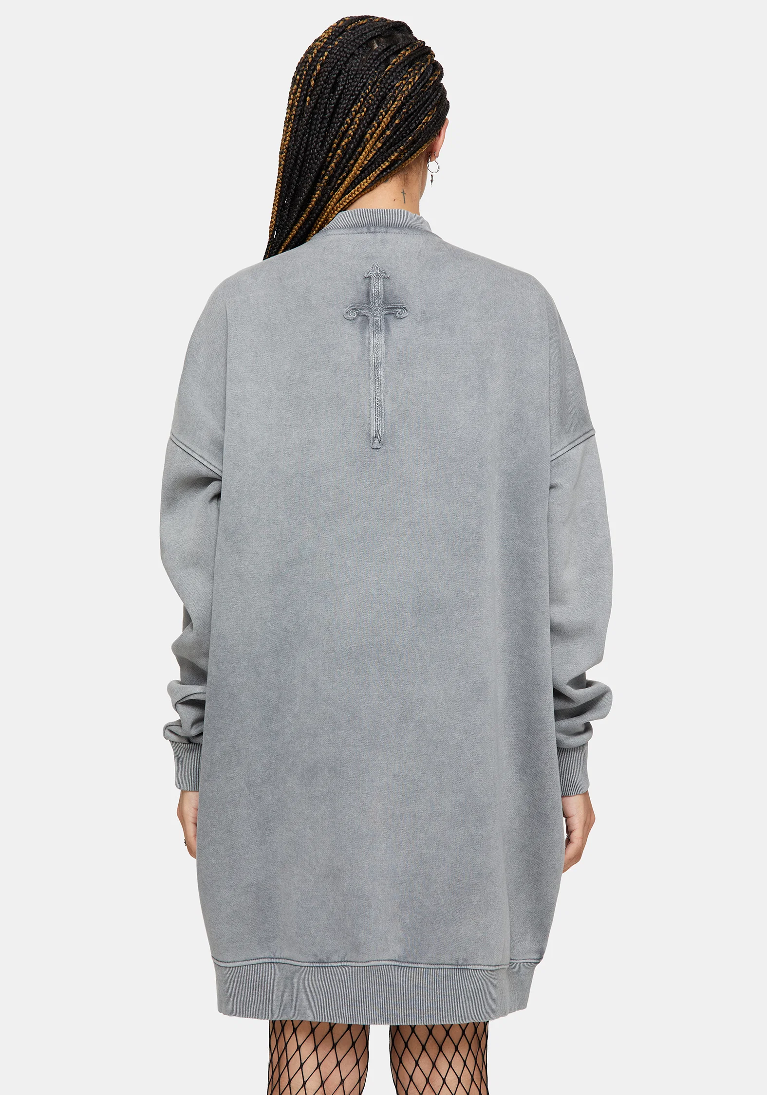 Aelin Sword Applique Sweater Dress - Grey - Image 3