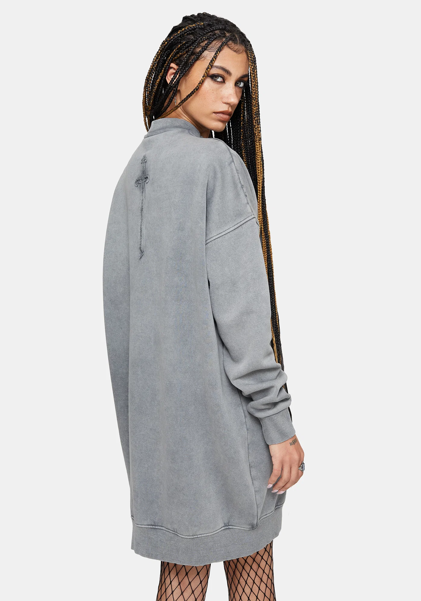Aelin Sword Applique Sweater Dress - Grey - Image 6