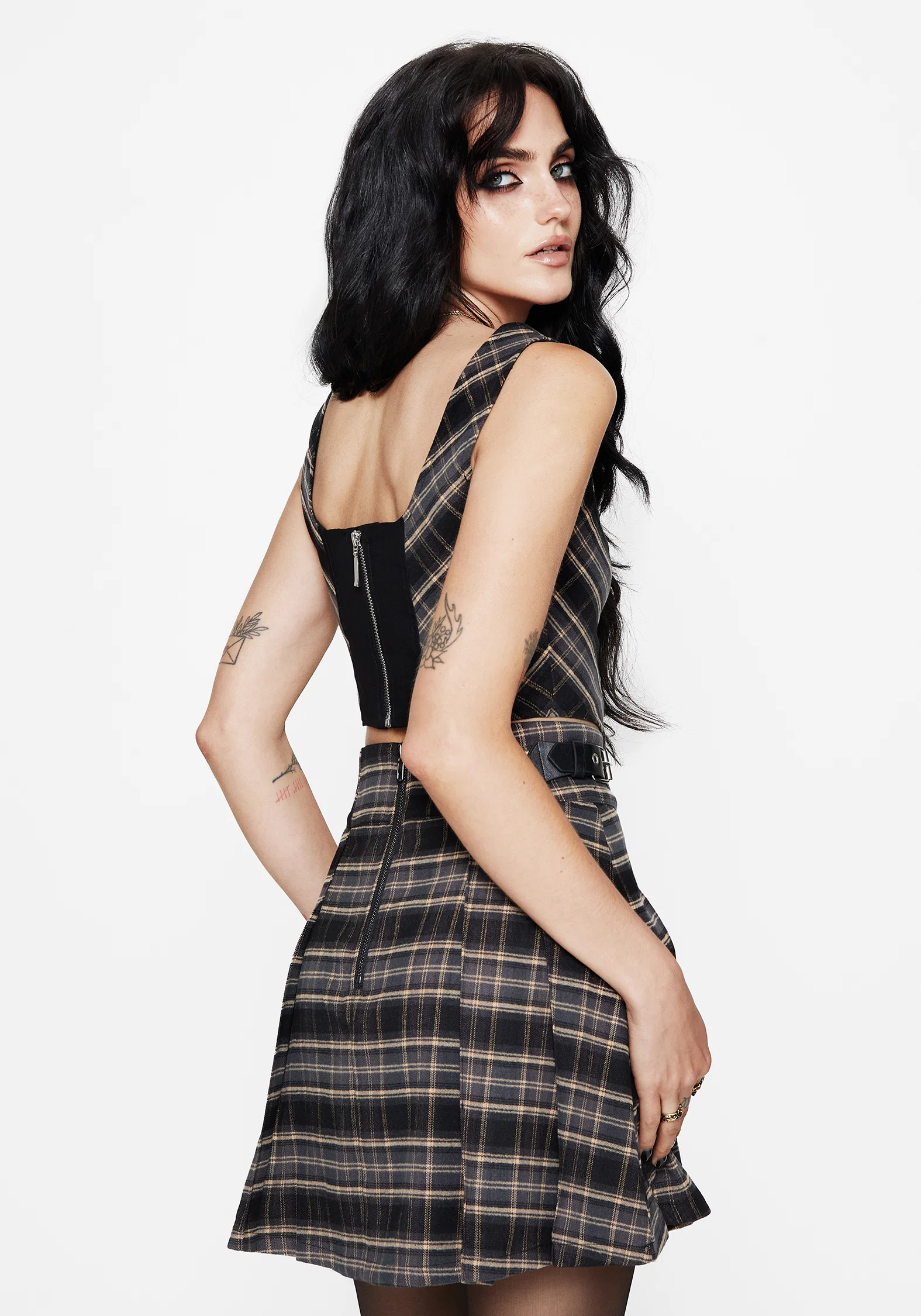 Aiden Check Corset Top - Image 3