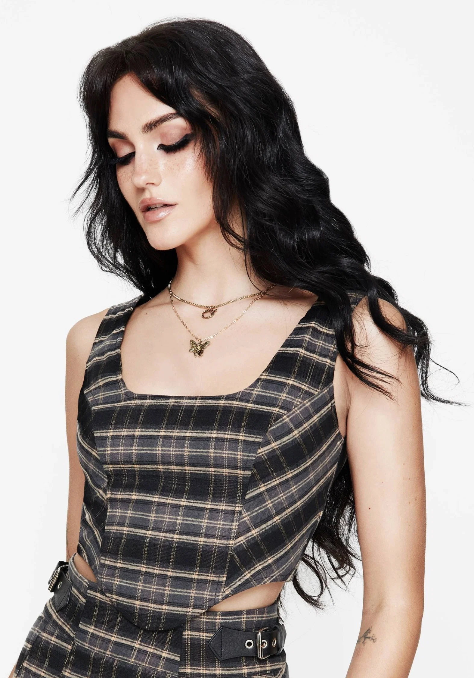 Aiden Check Corset Top - Image 7