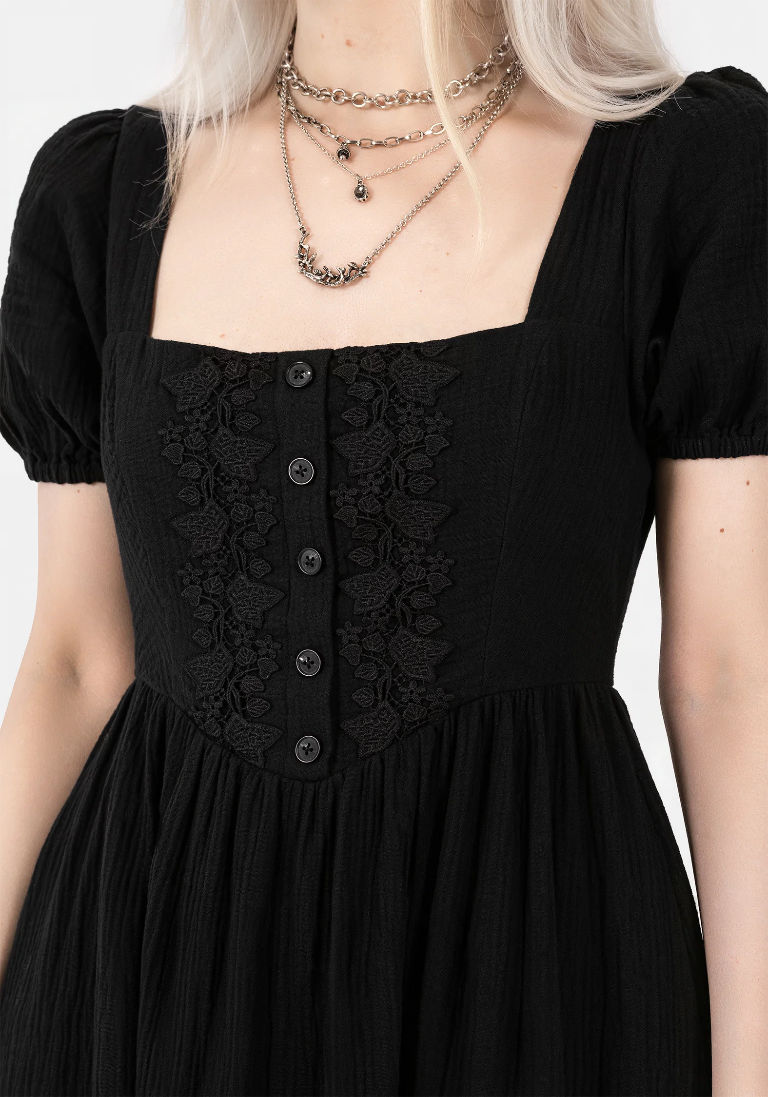 Alder Cotton Detail Midaxi Dress - Image 2