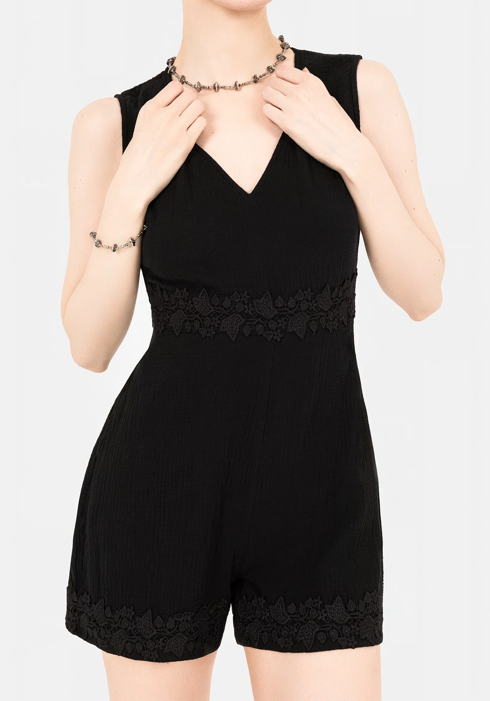 Alder Cotton Ivy Detail Playsuit - Image 7