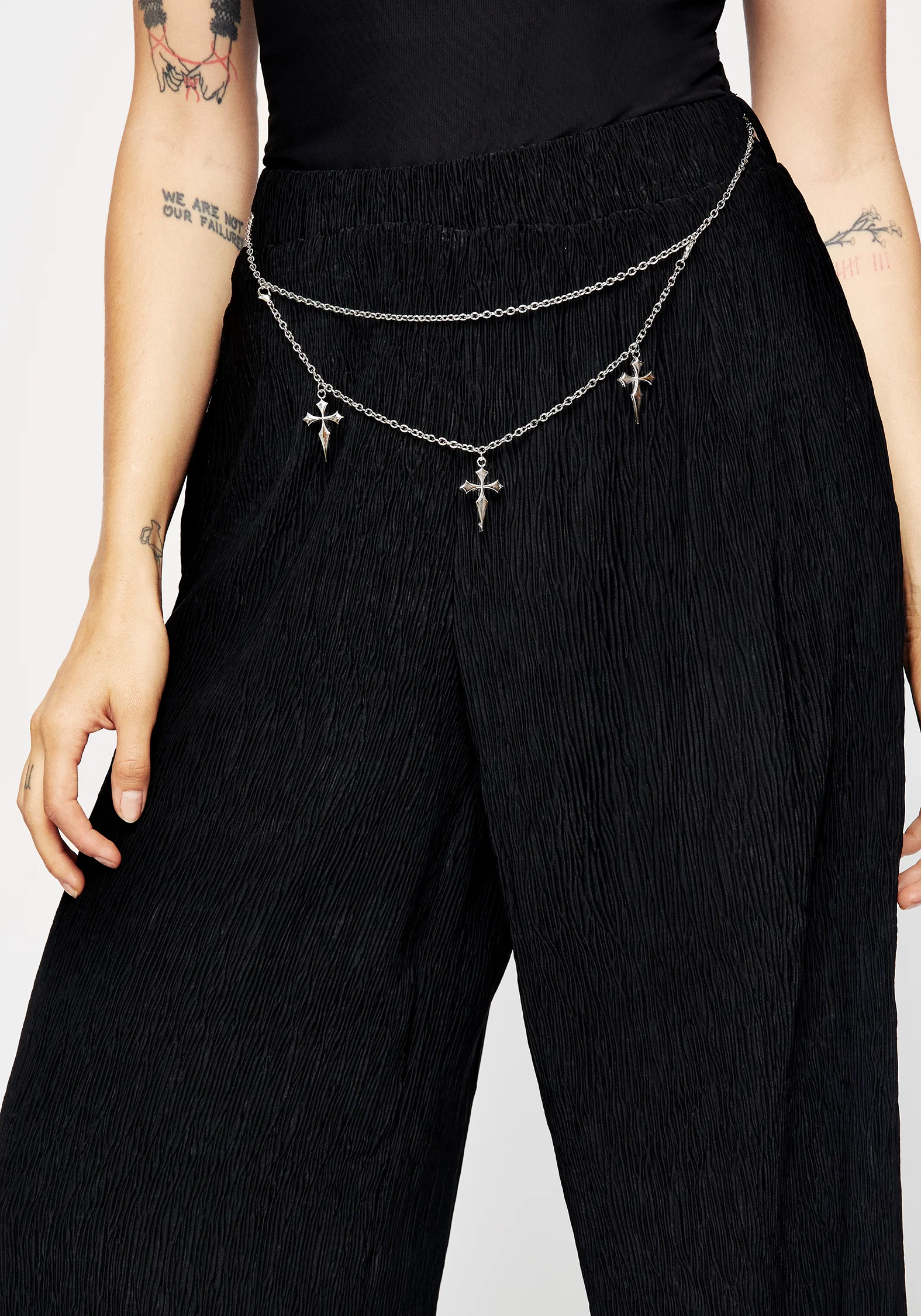 Algea Crinkle Wide Leg Trousers - Image 2