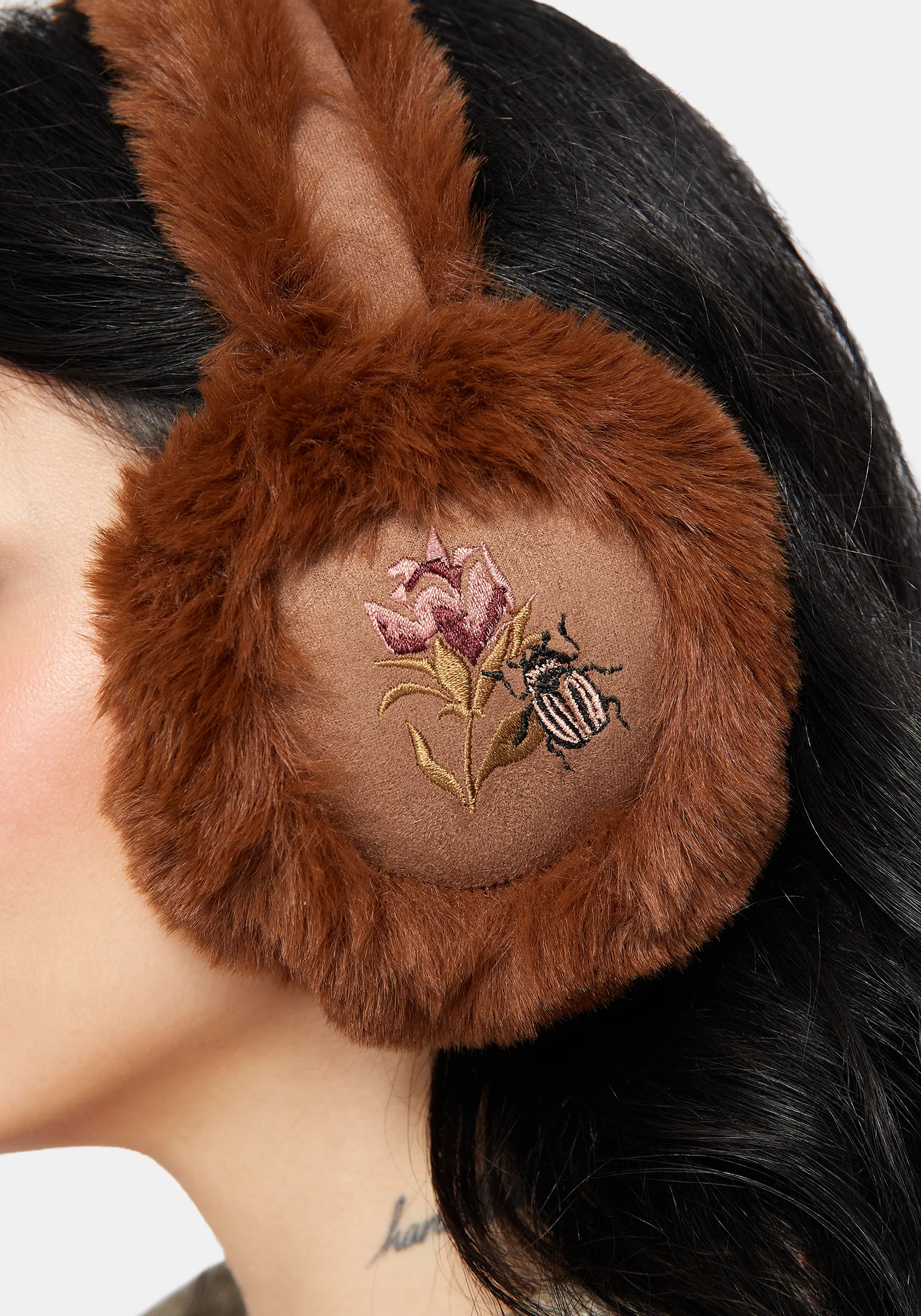 Alina Bug Faux Fur Ear Muffs - Image 2