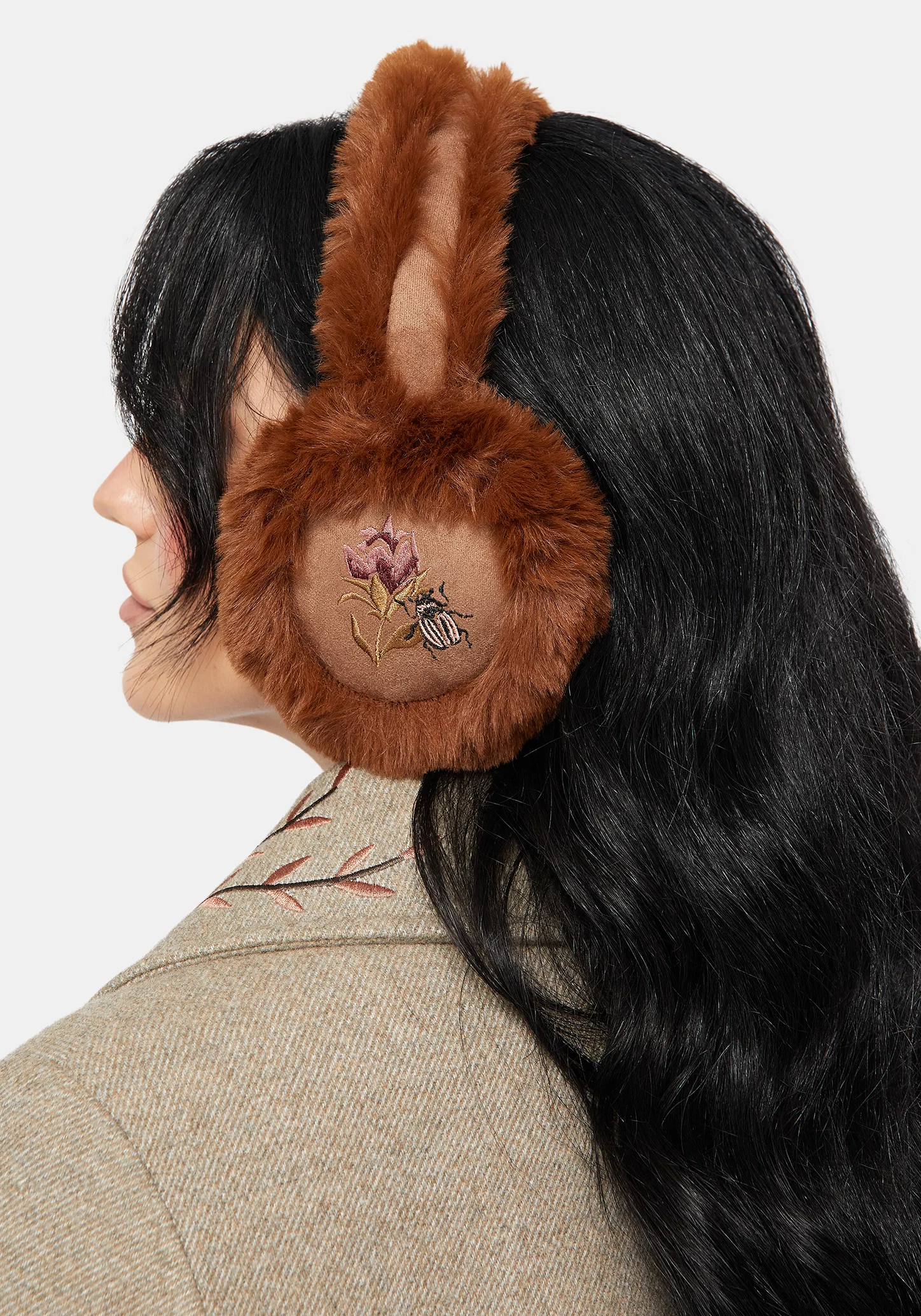 Alina Bug Faux Fur Ear Muffs - Image 3