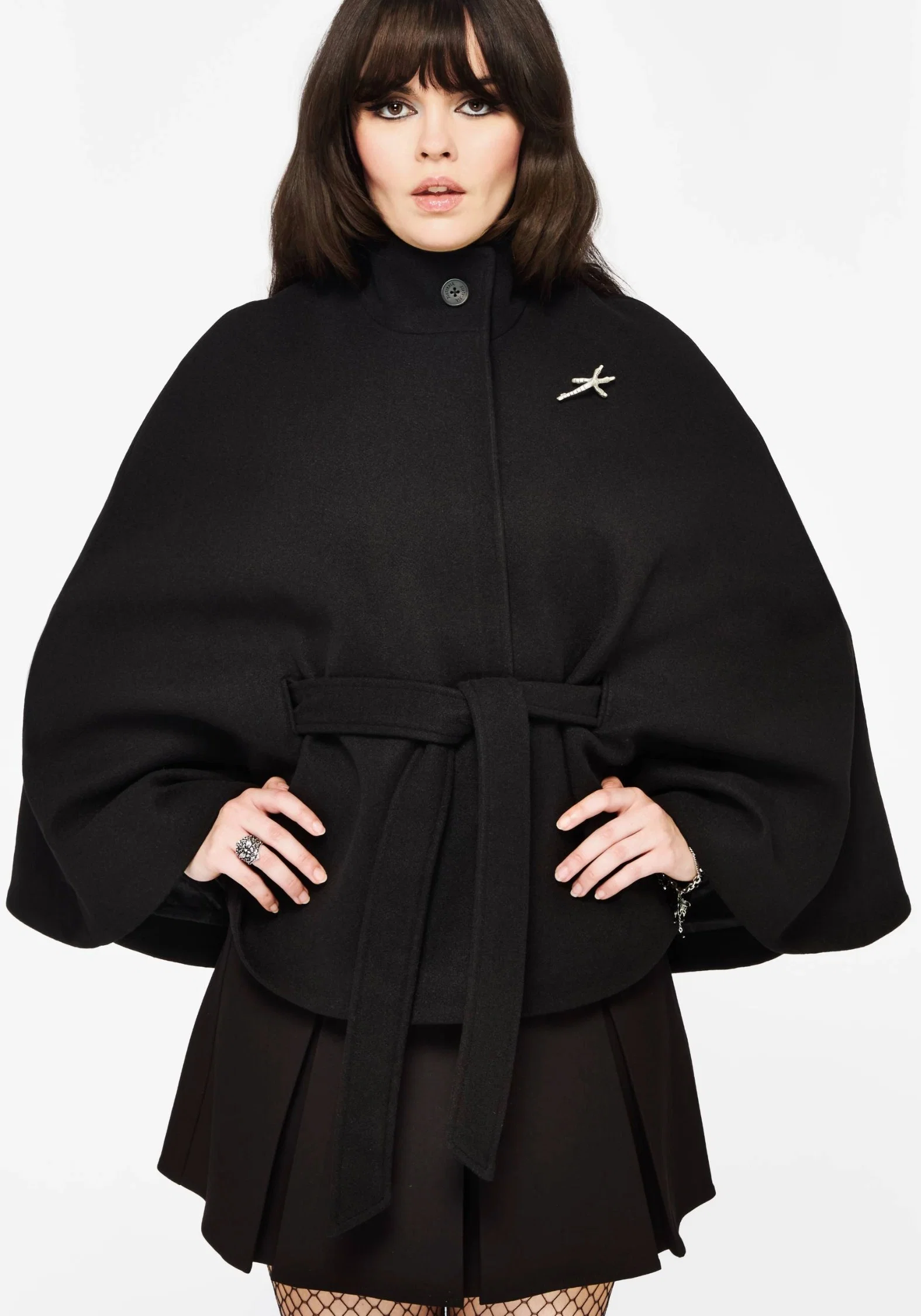 Althea Pin Detail Cape - Image 5