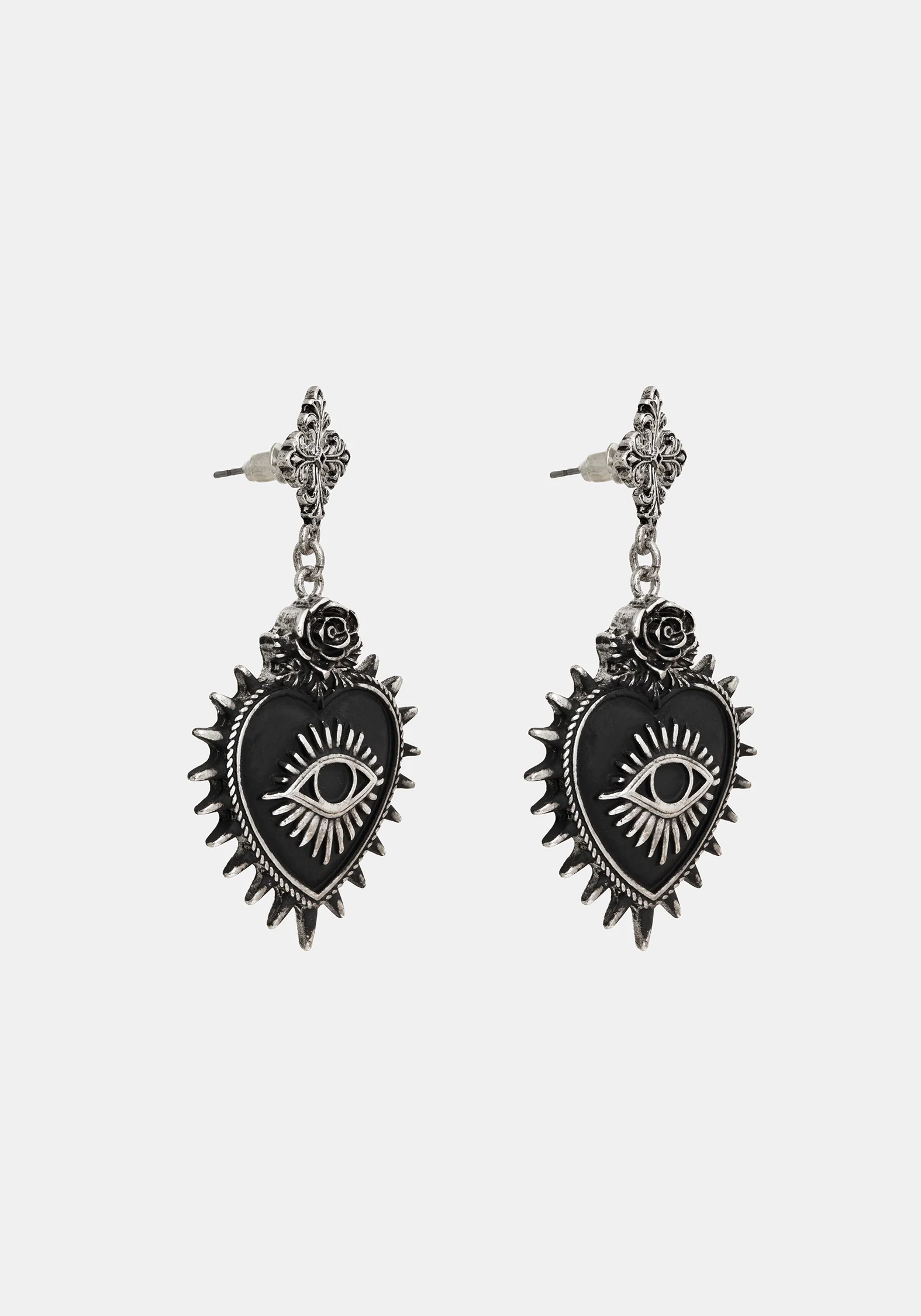 Amada Prickle Sacred Heart Drop Earrings - Image 4