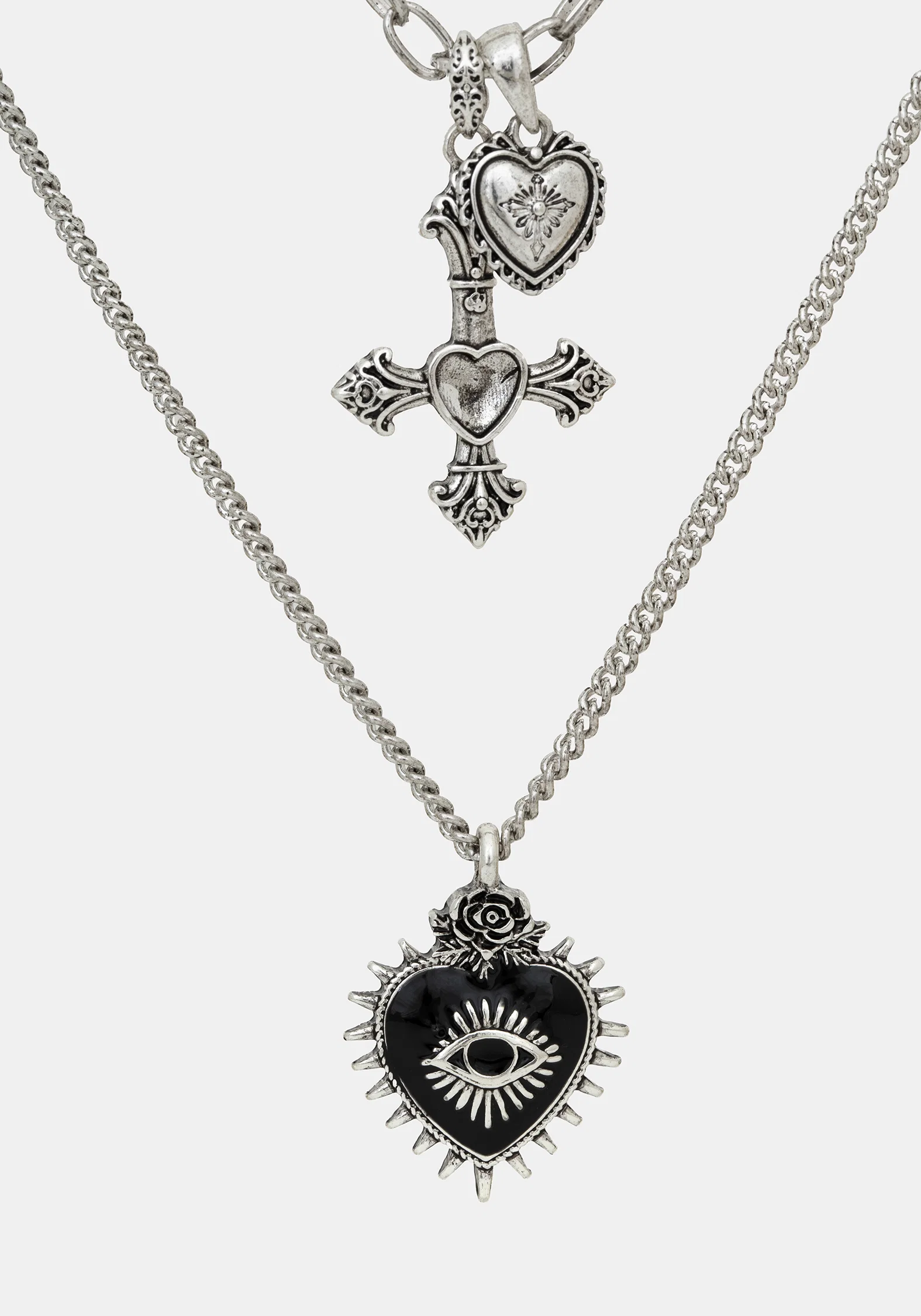 Amada Prickle Scared Heart Layered Necklace - Image 2