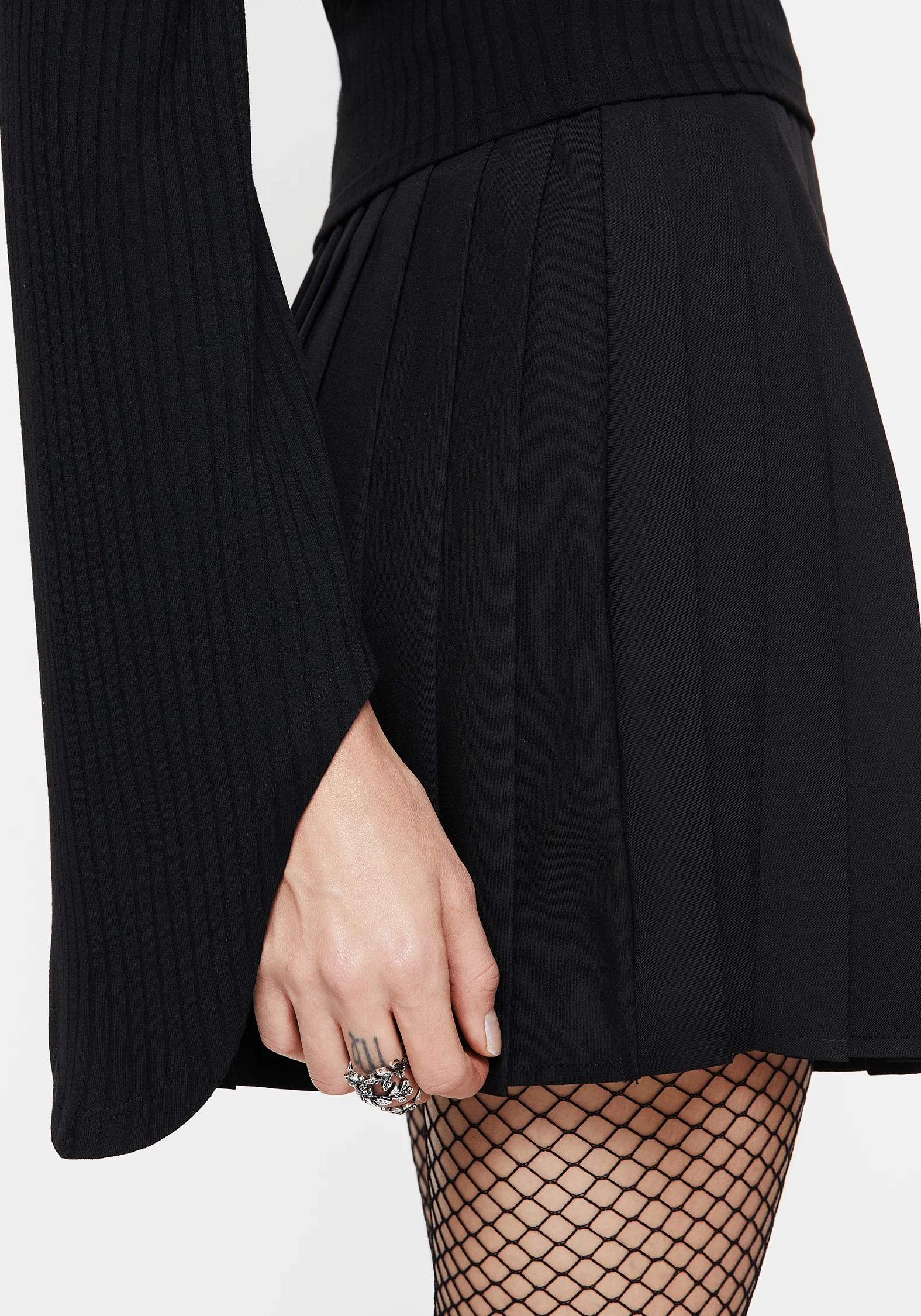 Amata Square Neck Flared Long Sleeve Top - Image 2
