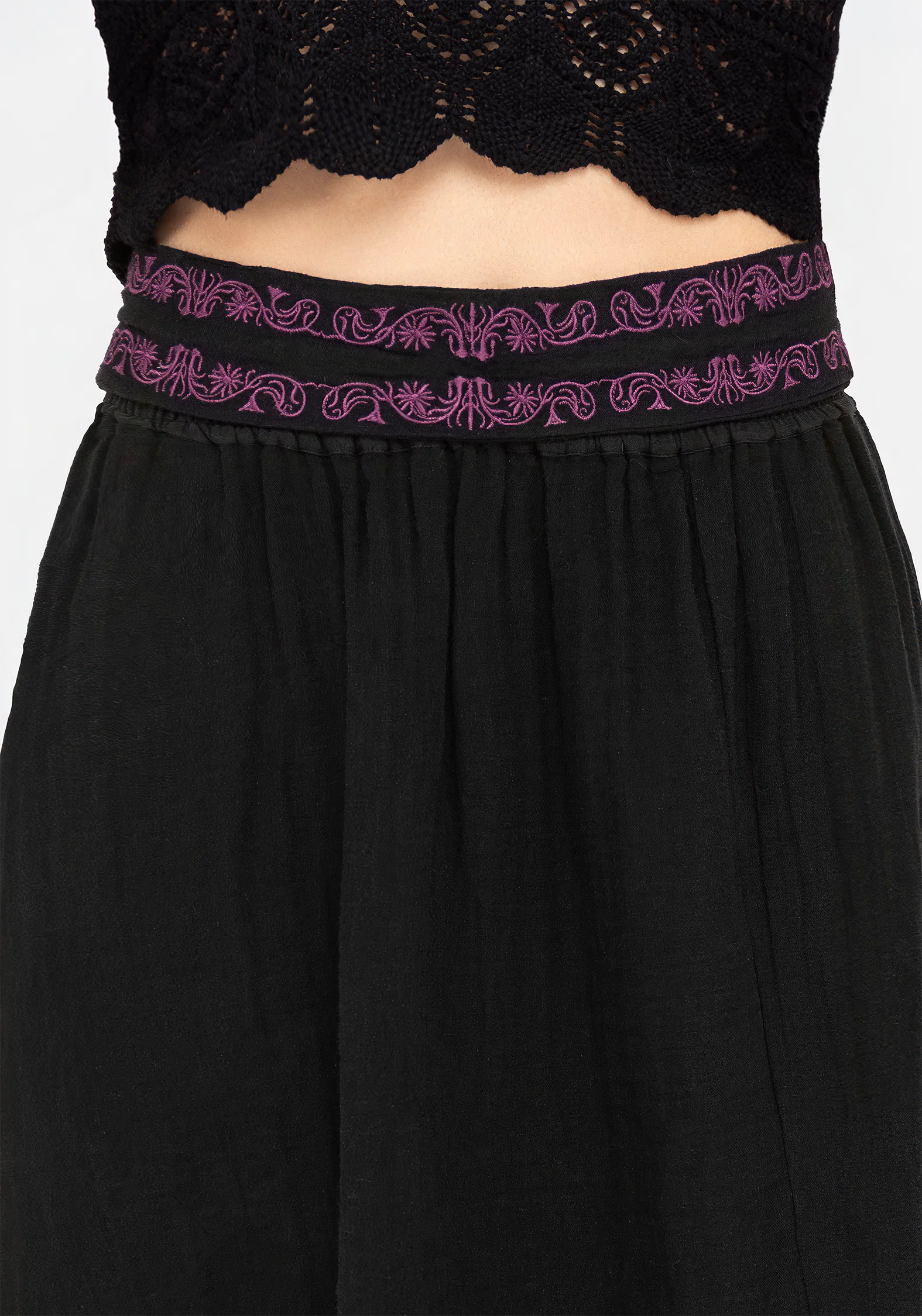 Amatorium Embroidered Cotton Maxi Skirt - Image 3