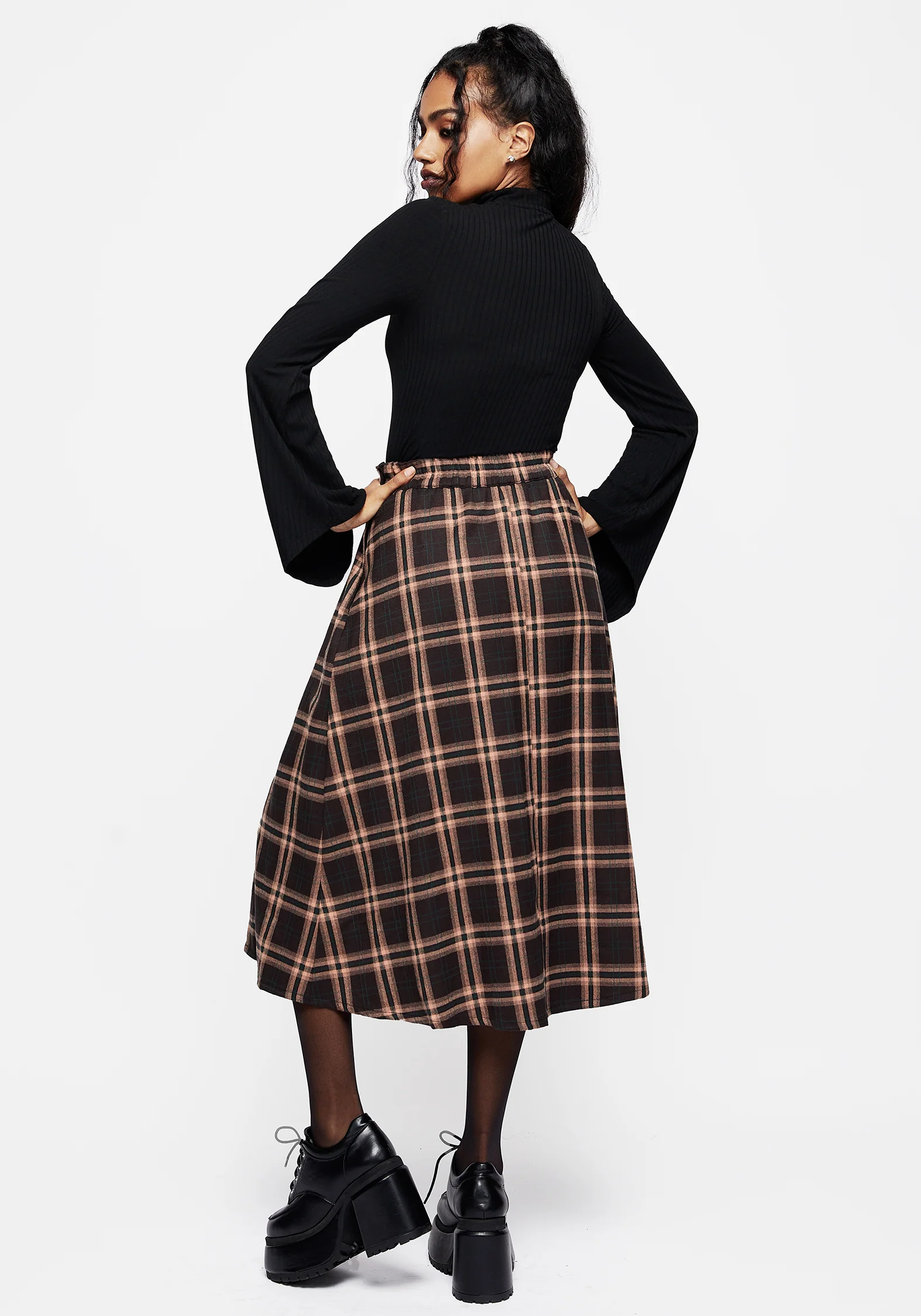Ambrose Check Midi Skirt - Image 3