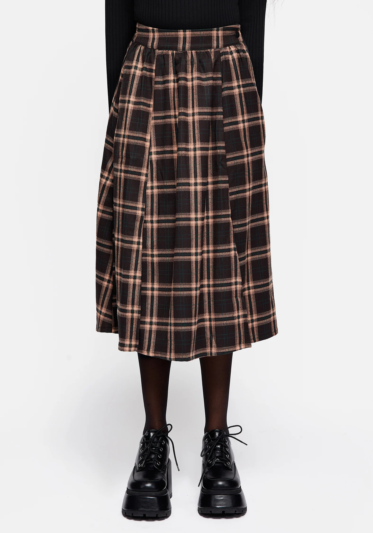 Ambrose Check Midi Skirt - Image 6