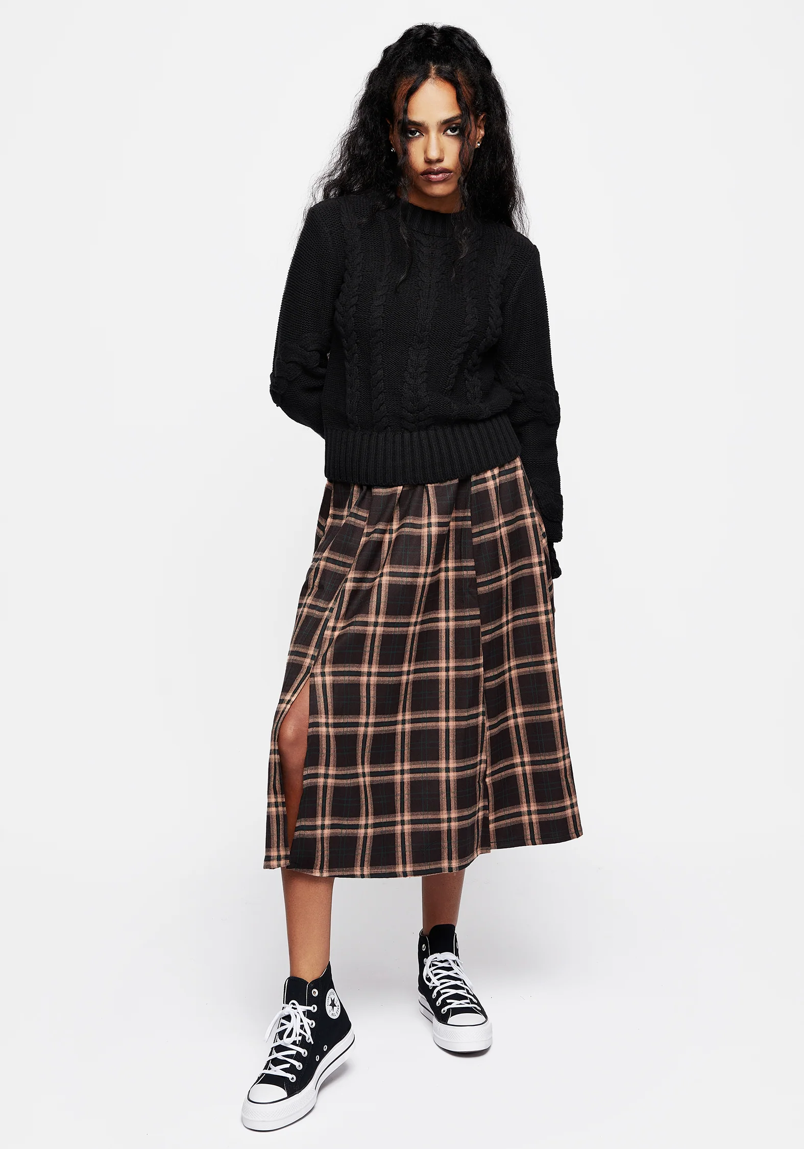 Ambrose Check Midi Skirt - Image 7