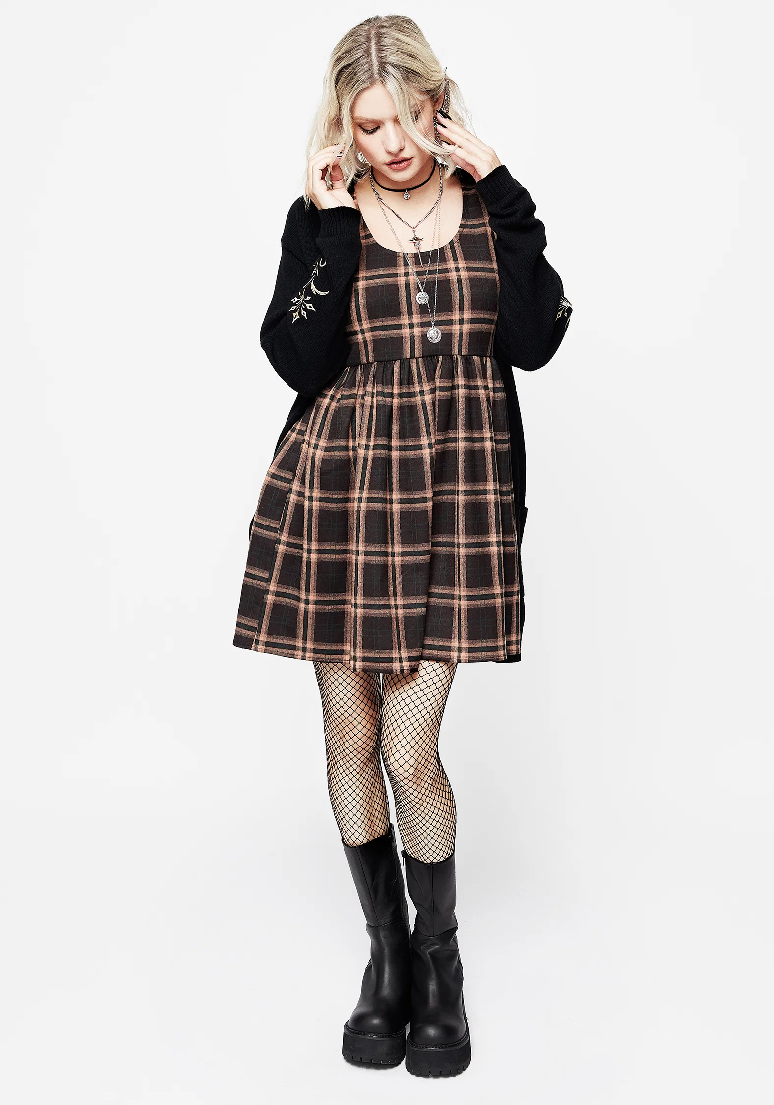Ambrose Check Mini Dress - Image 4