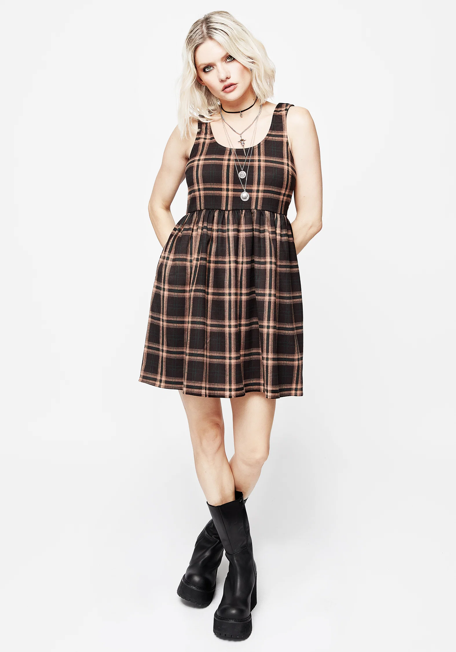 Ambrose Check Mini Dress - Image 5