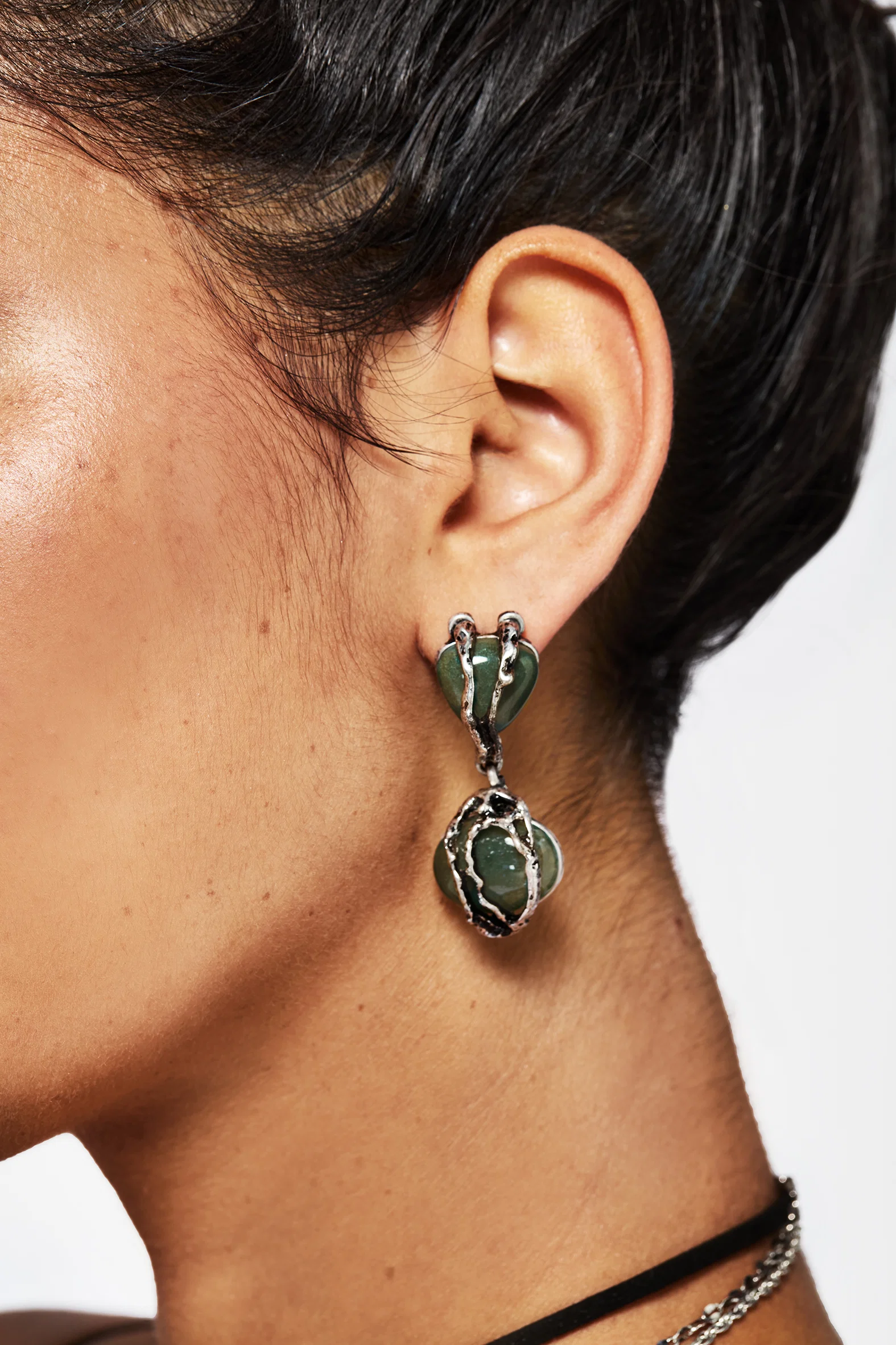 Ambrosia Moss Drop Earrings - Image 2