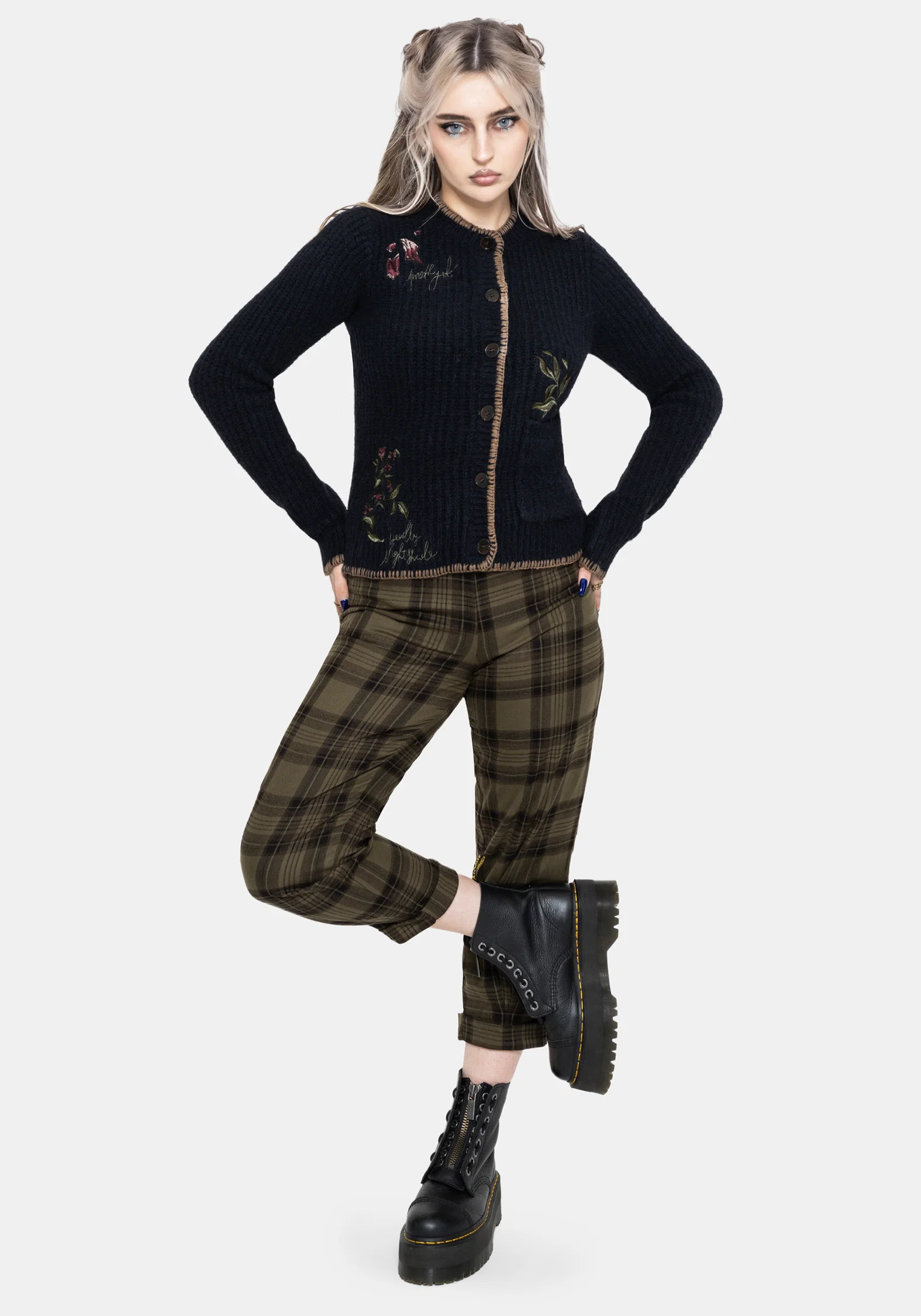 Ame Embroidered Blanket Stitch Cardigan - Image 4