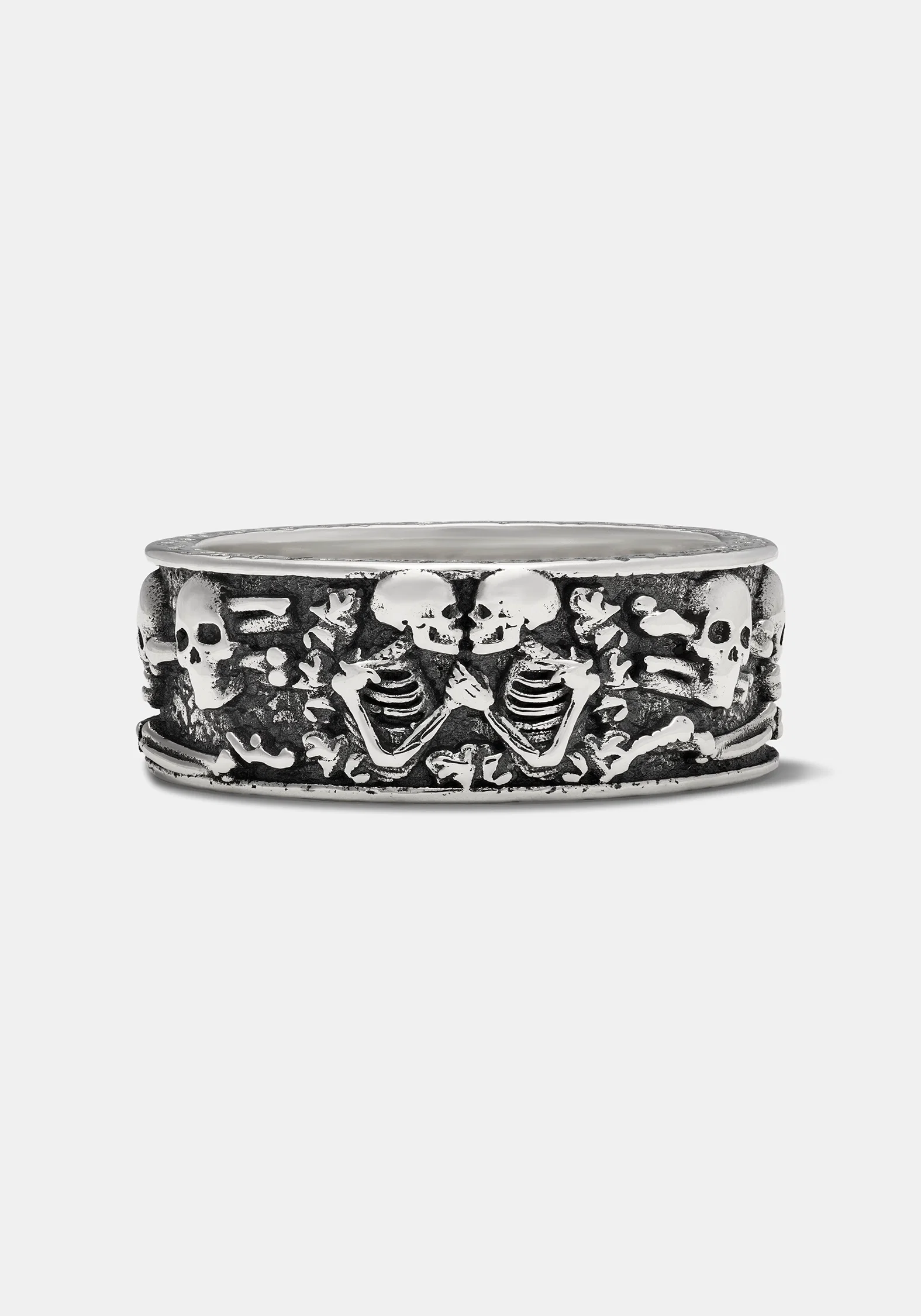 Amorata Lovers Sterling Silver Band - 9mm - Image 5