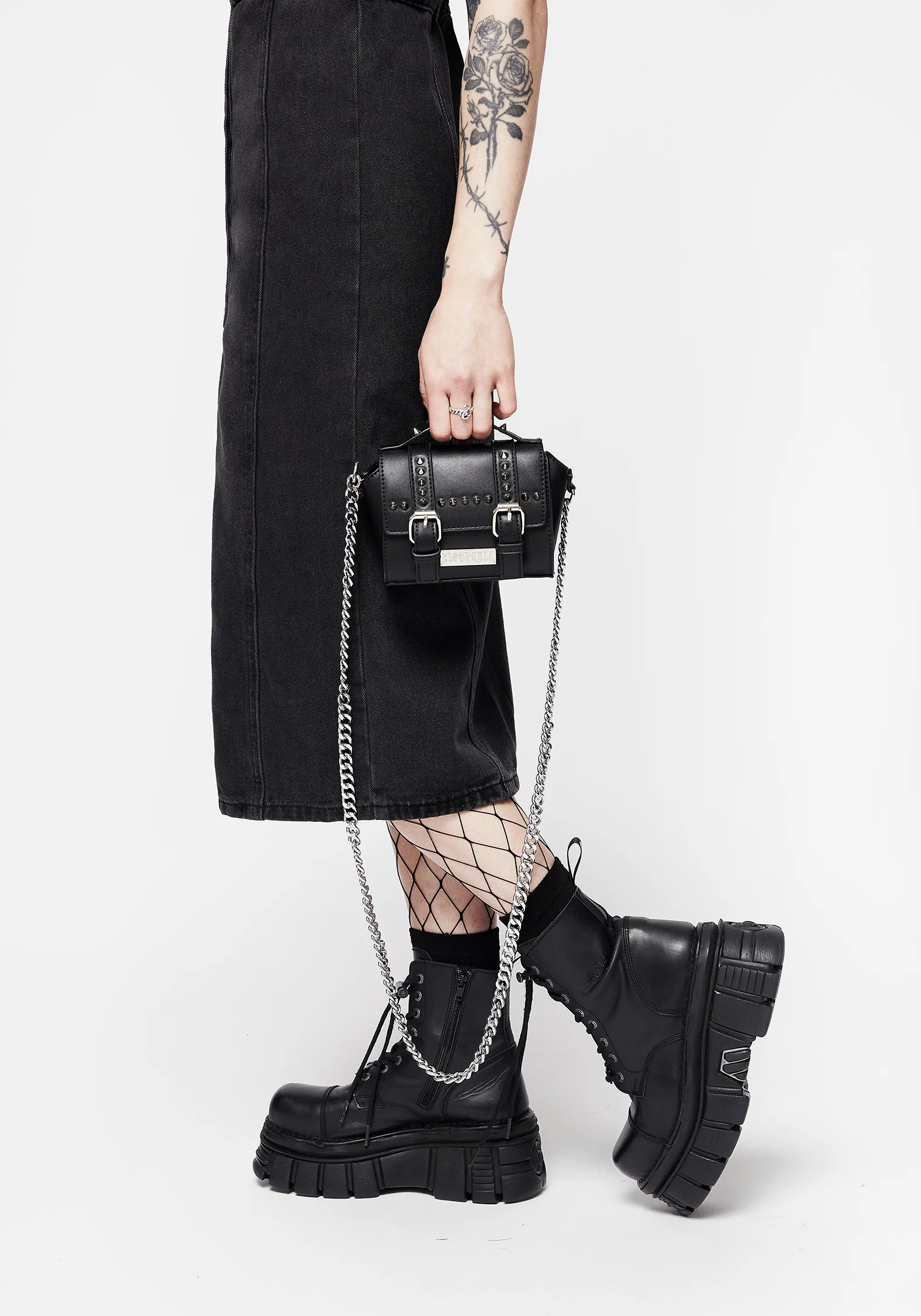 Anarcho Mini Spiked Shoulder Bag - Image 4