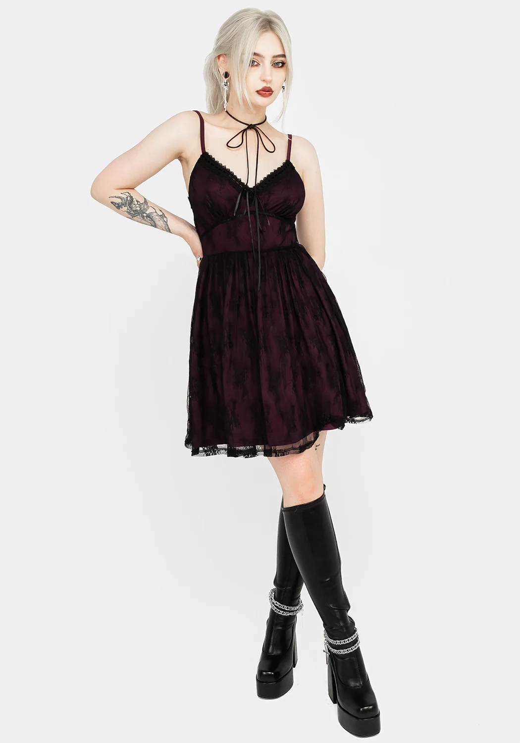 Anastasie Stretch Lace Mini Dress - Image 4