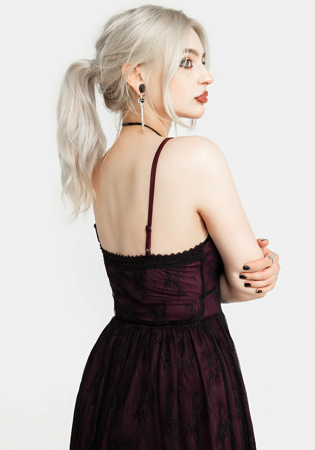 Anastasie Stretch Lace Mini Dress - Image 7