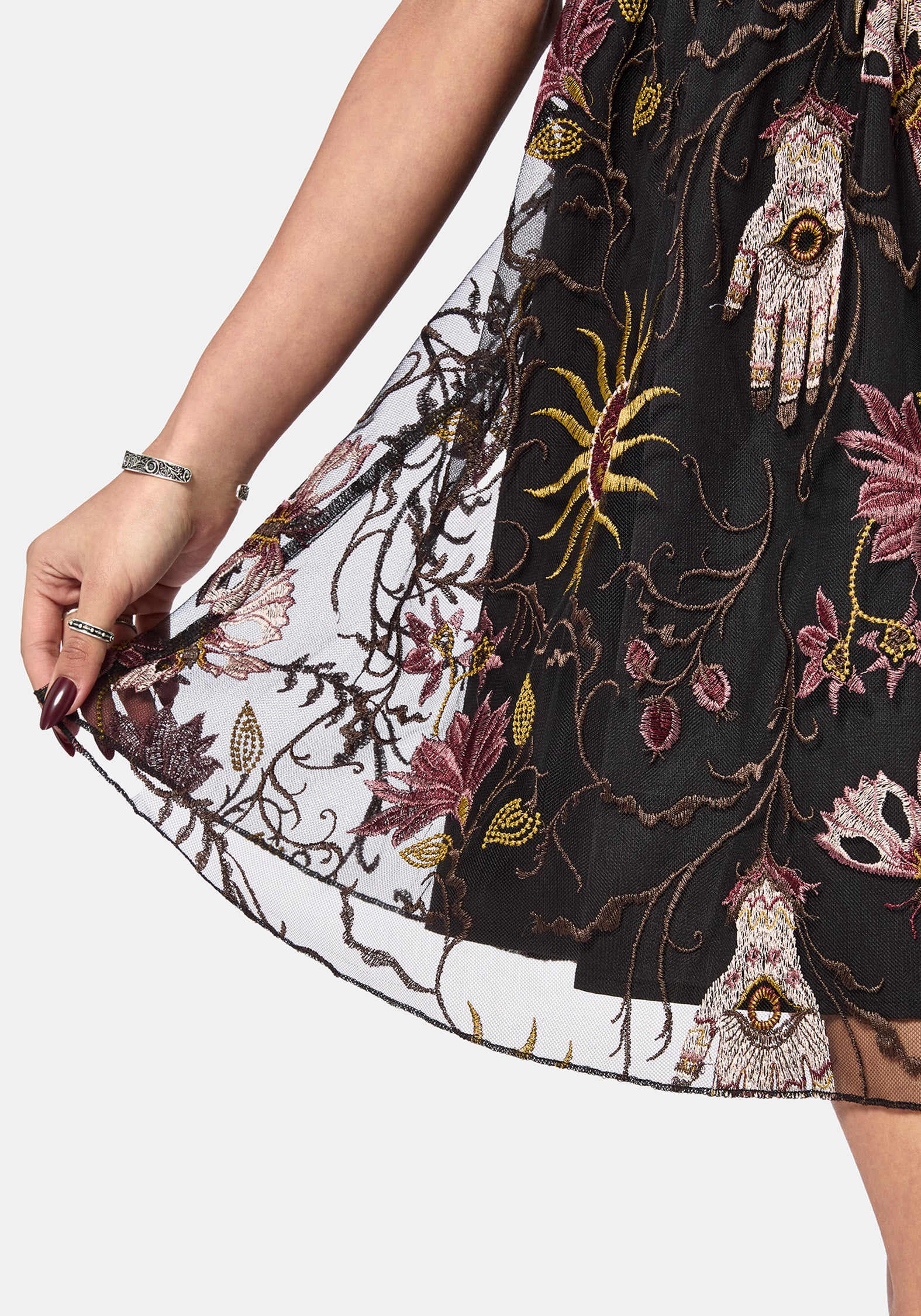 Angela Folk Embroidered Cami Dress - Image 3