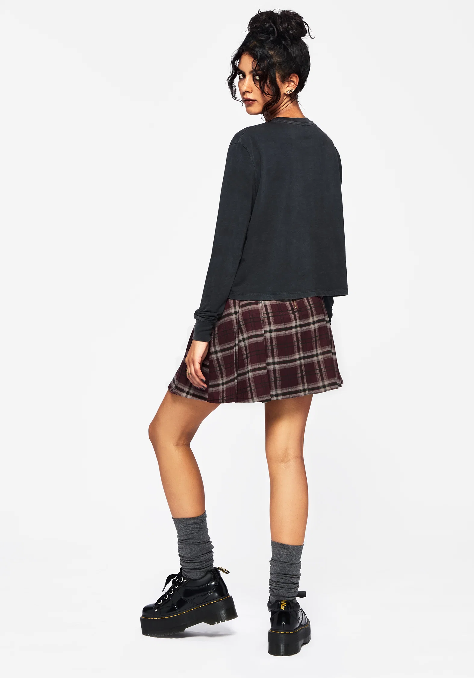 Anointing Long Sleeve Graphic Jersey Crop Top - Image 3