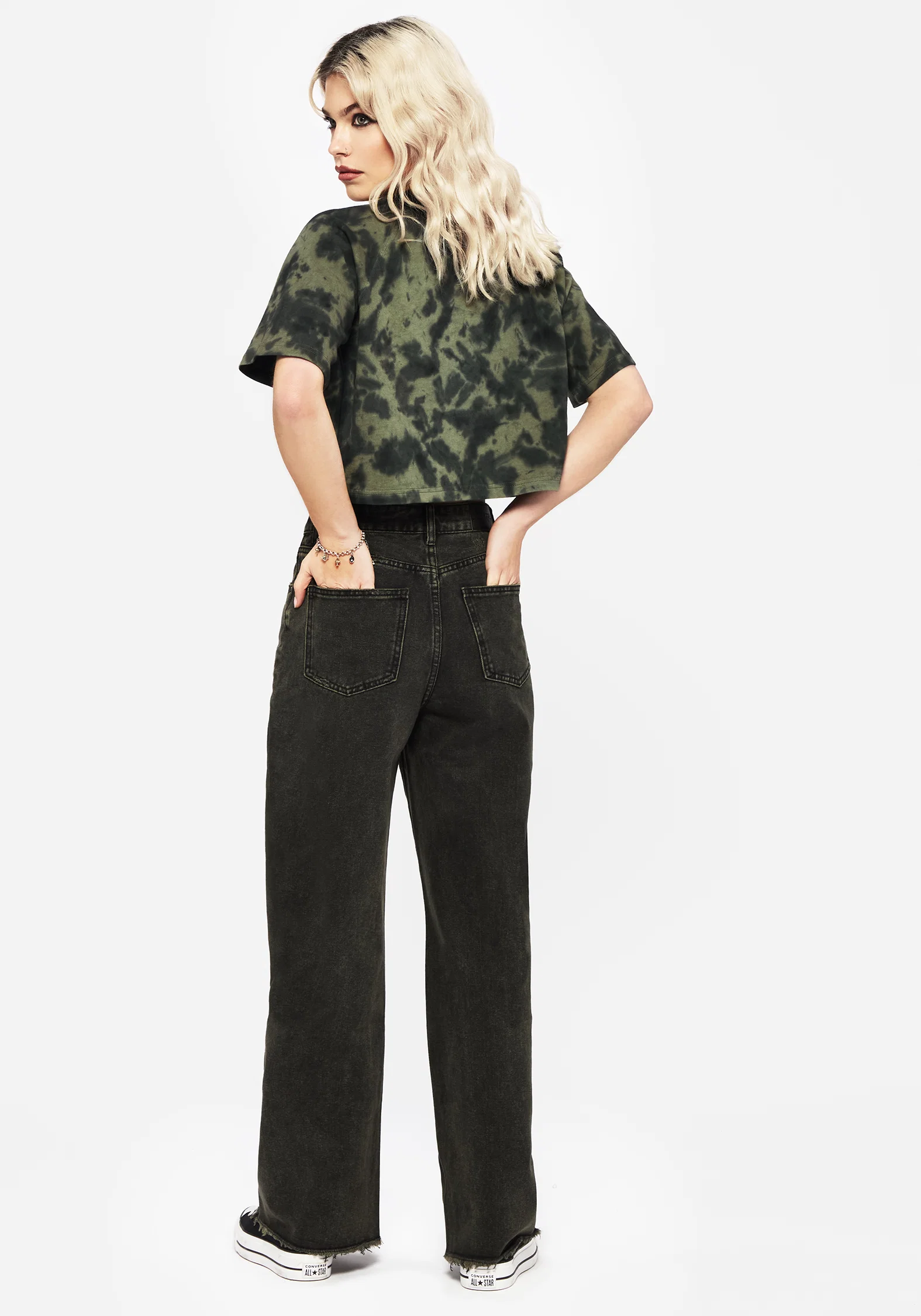 Anthea Wide Leg Washed Denim Jeans - Image 3