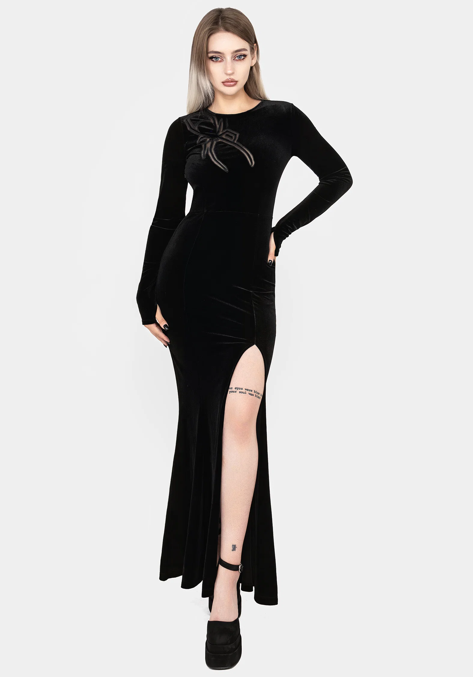 Antivenom Spider Cut Out Mesh Gown - Image 6