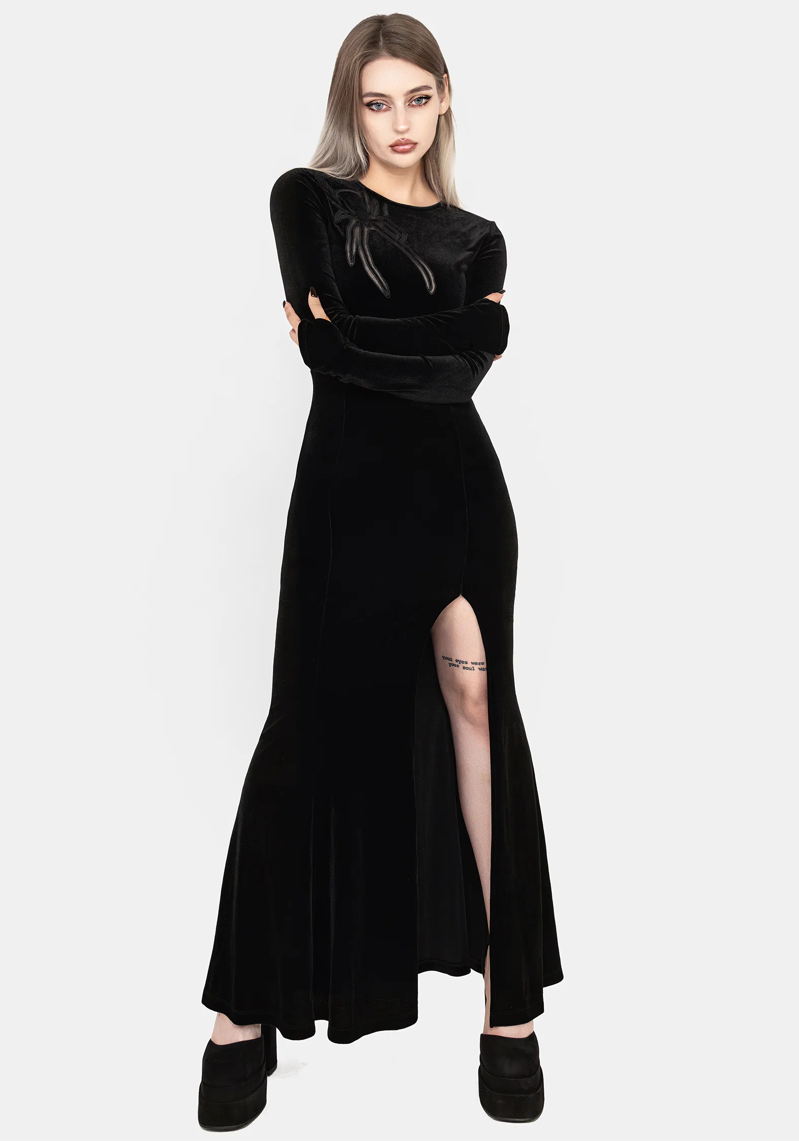 Antivenom Spider Cut Out Mesh Gown - Image 7