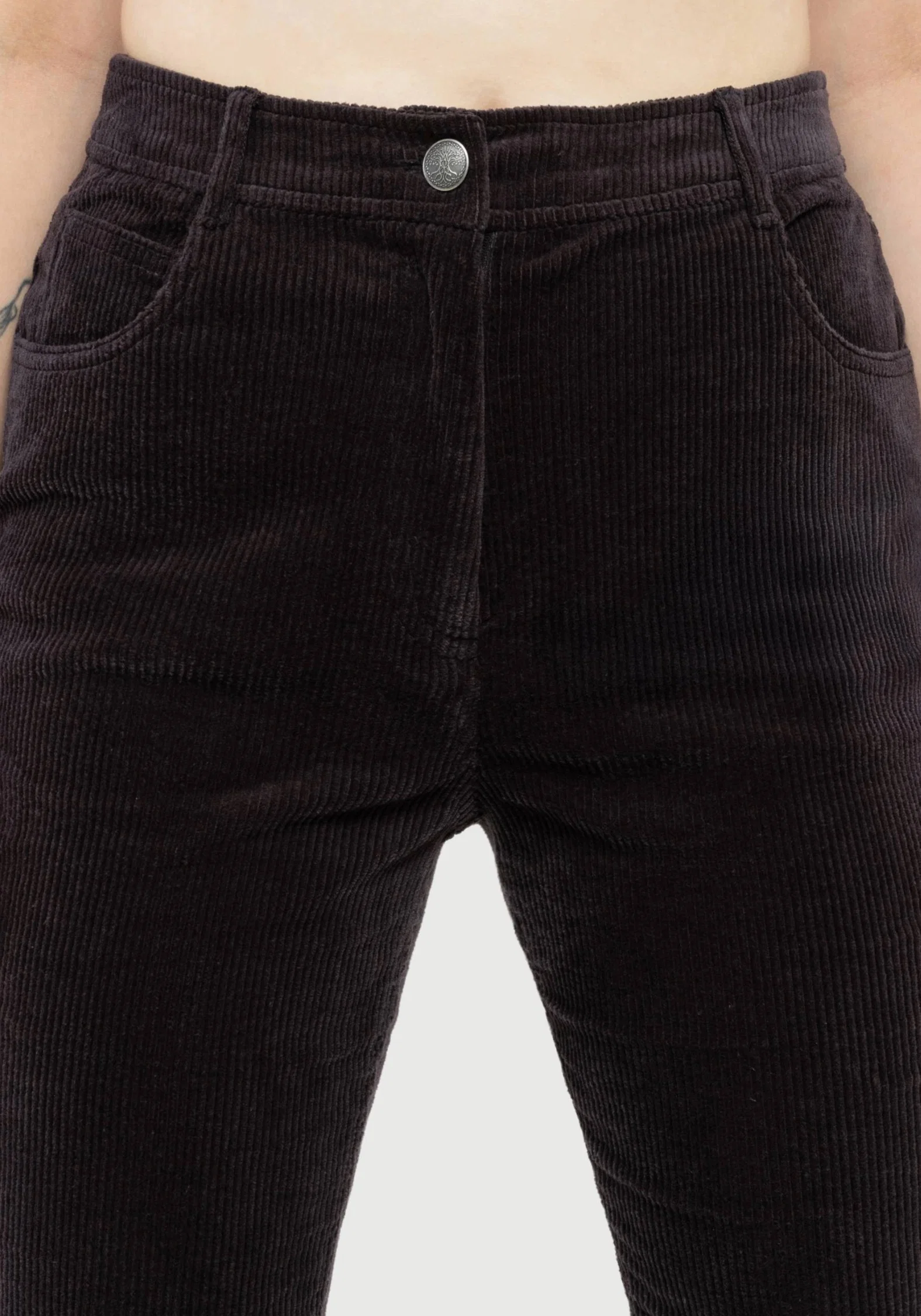 Apophis Cotton Cord Flared Trousers - Image 2