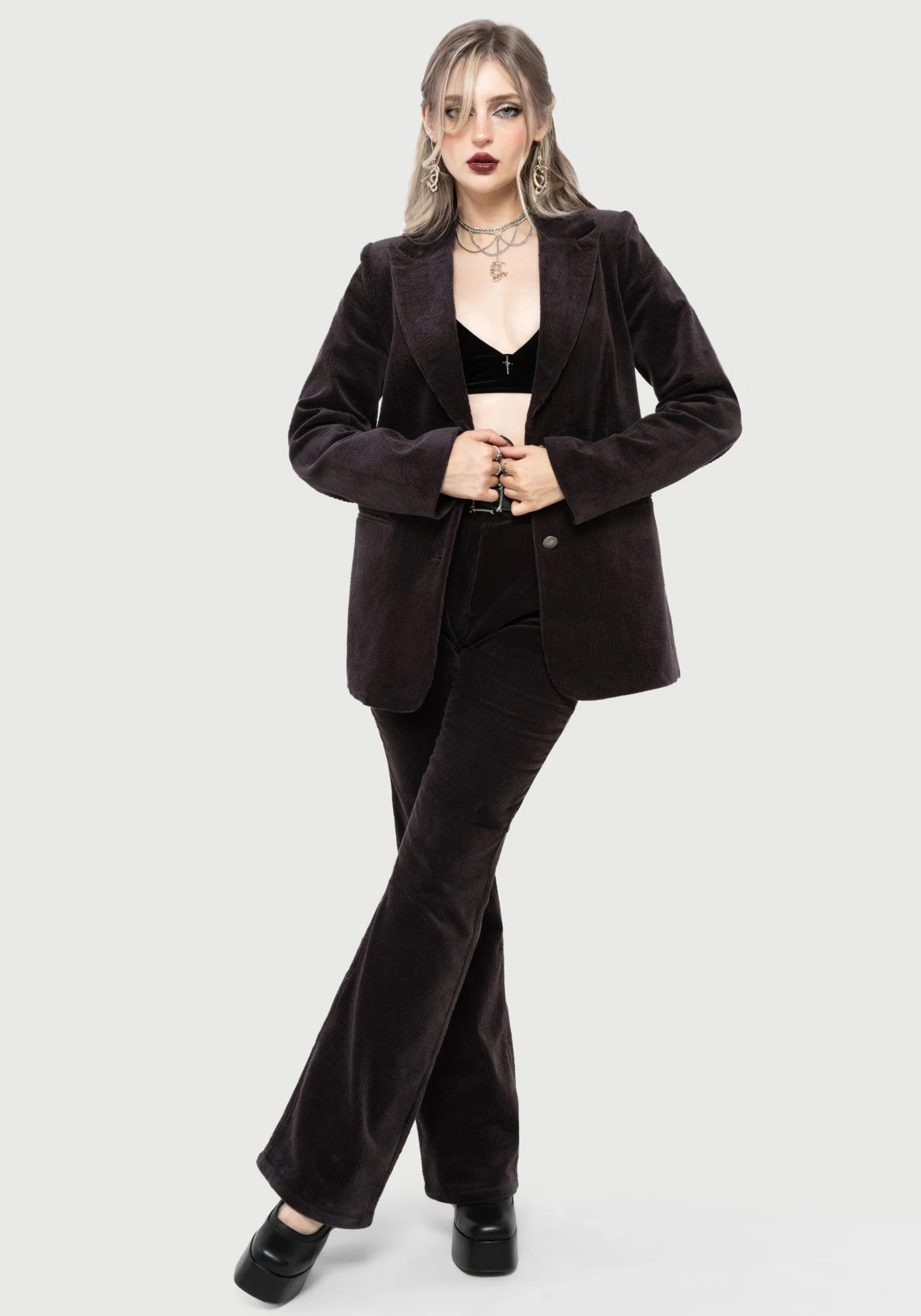 Apophis Cotton Cord Flared Trousers - Image 5