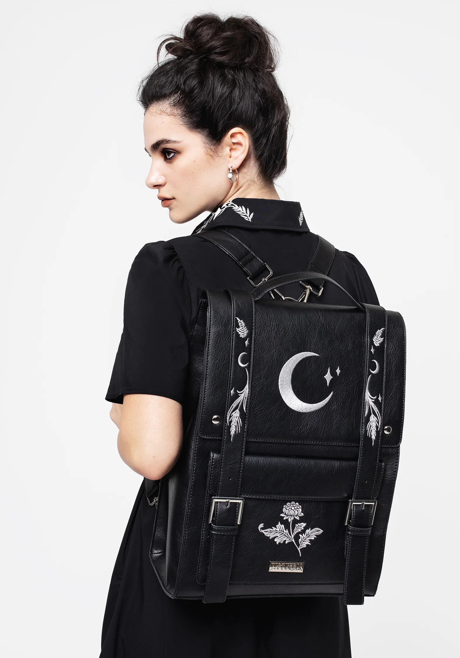 Aradia Embroidered Satchel Bag - Image 2