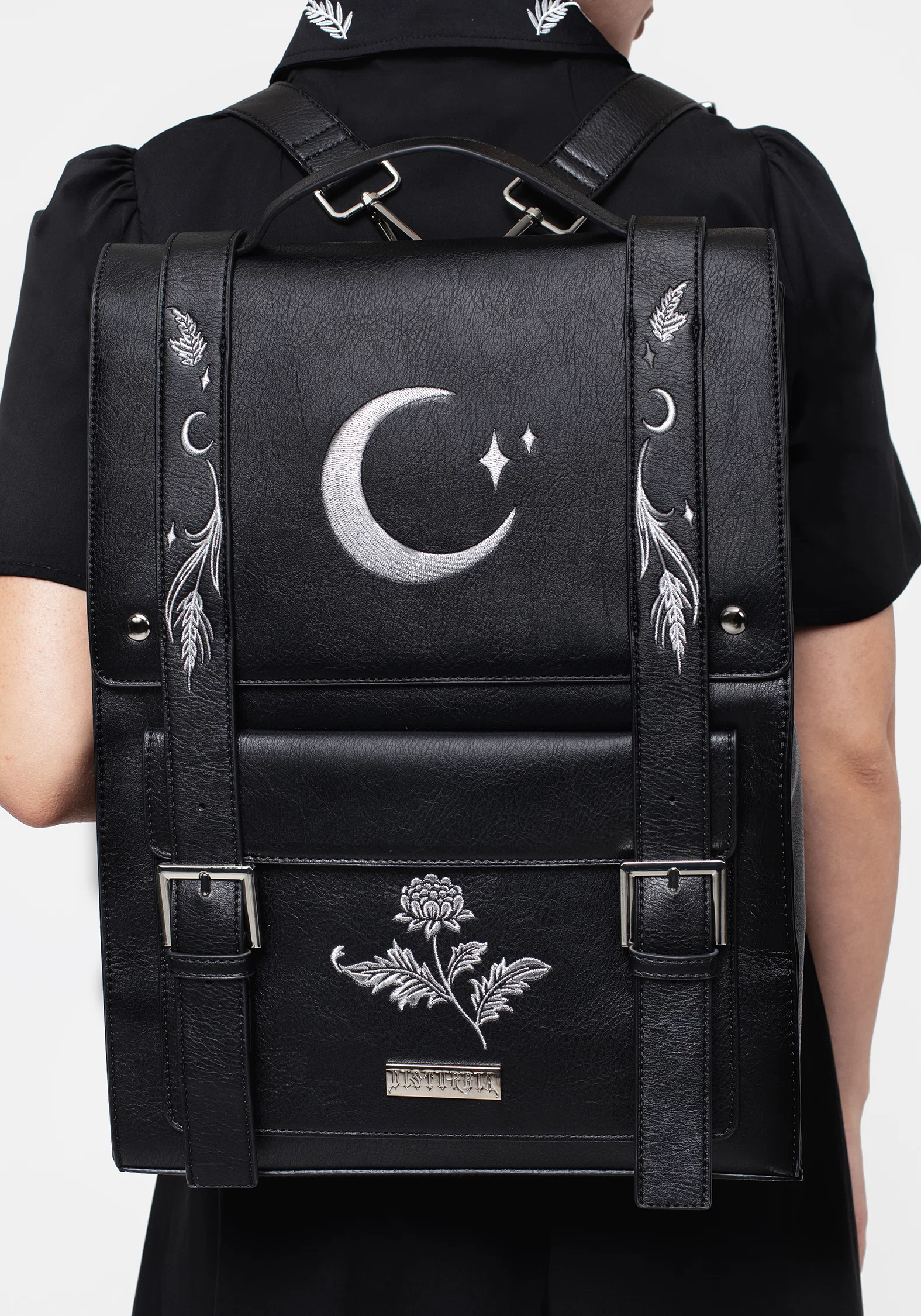 Aradia Embroidered Satchel Bag - Image 5