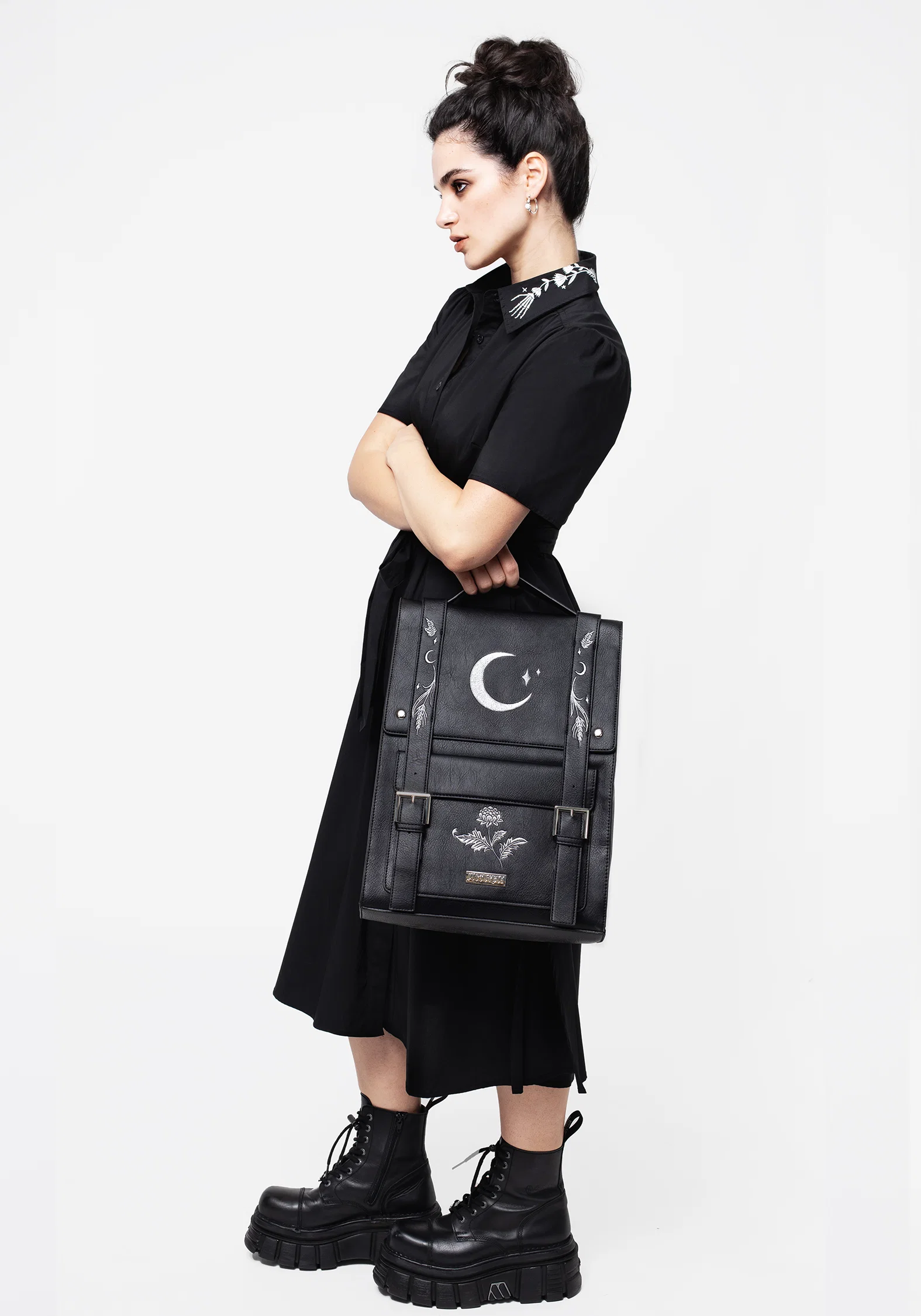 Aradia Embroidered Satchel Bag - Image 6