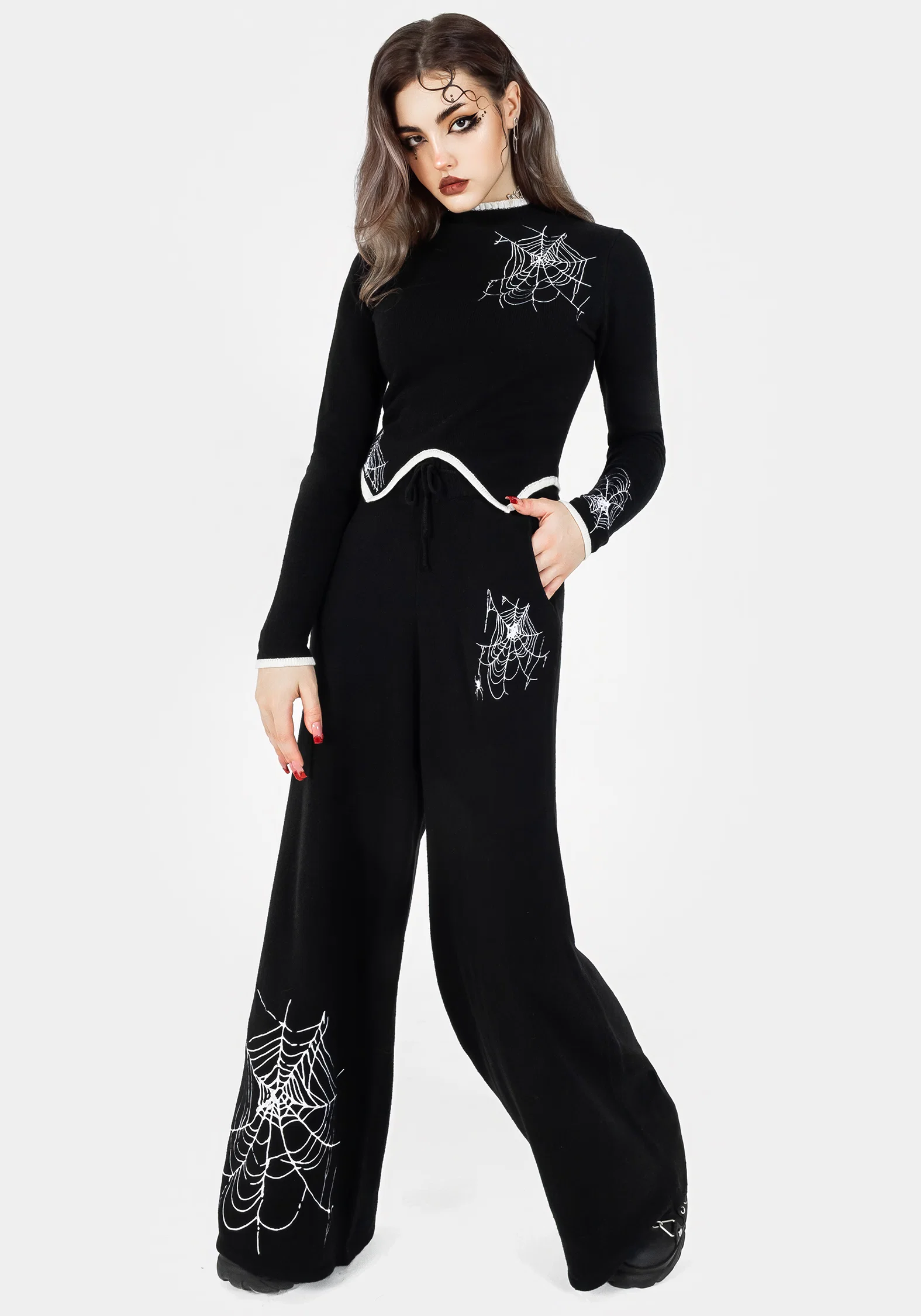 Araneae Embroidered Long Sleeve Knit Jumper - Image 4