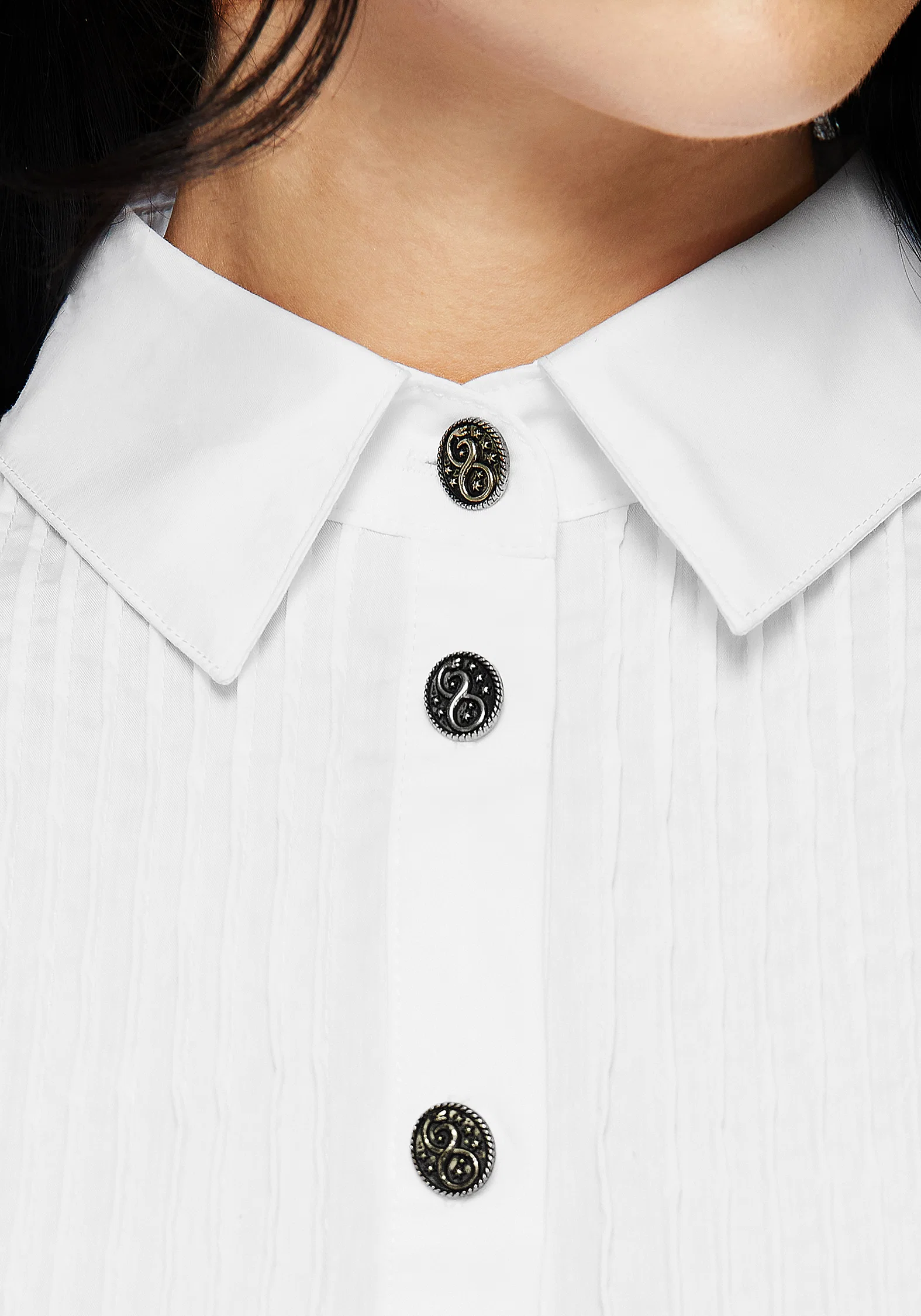 Arde Pintuck Mini Shirt Dress - Image 2