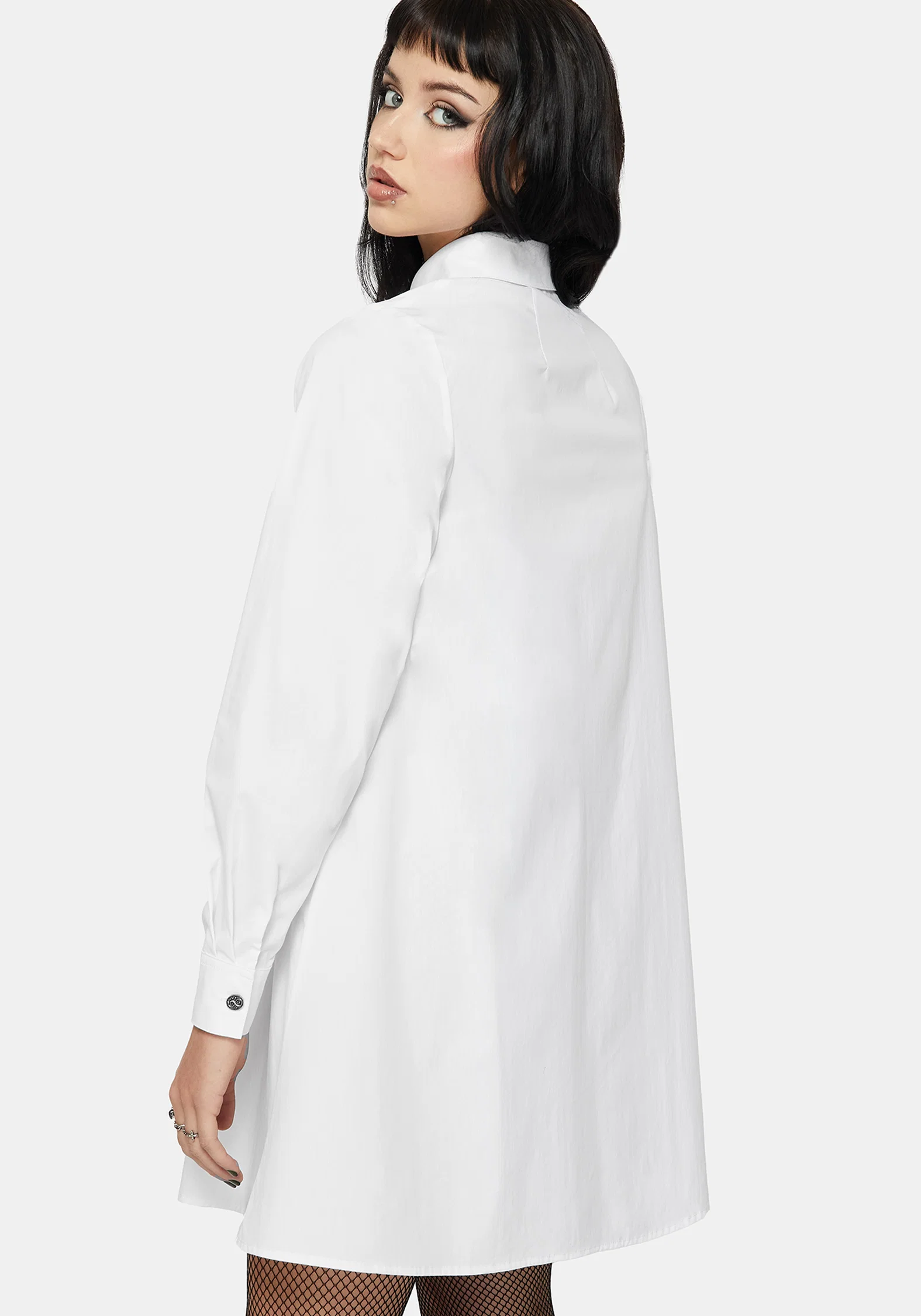 Arde Pintuck Mini Shirt Dress - Image 3