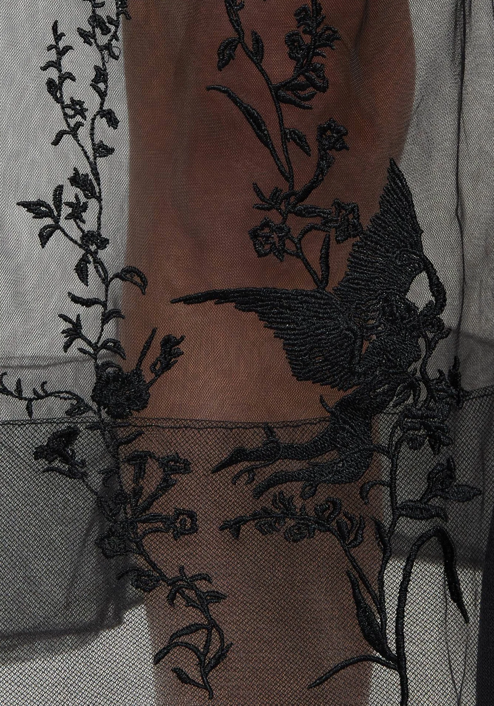 Aria Embroidered Tulle Button Up Midaxi Shirt Dress - Image 7